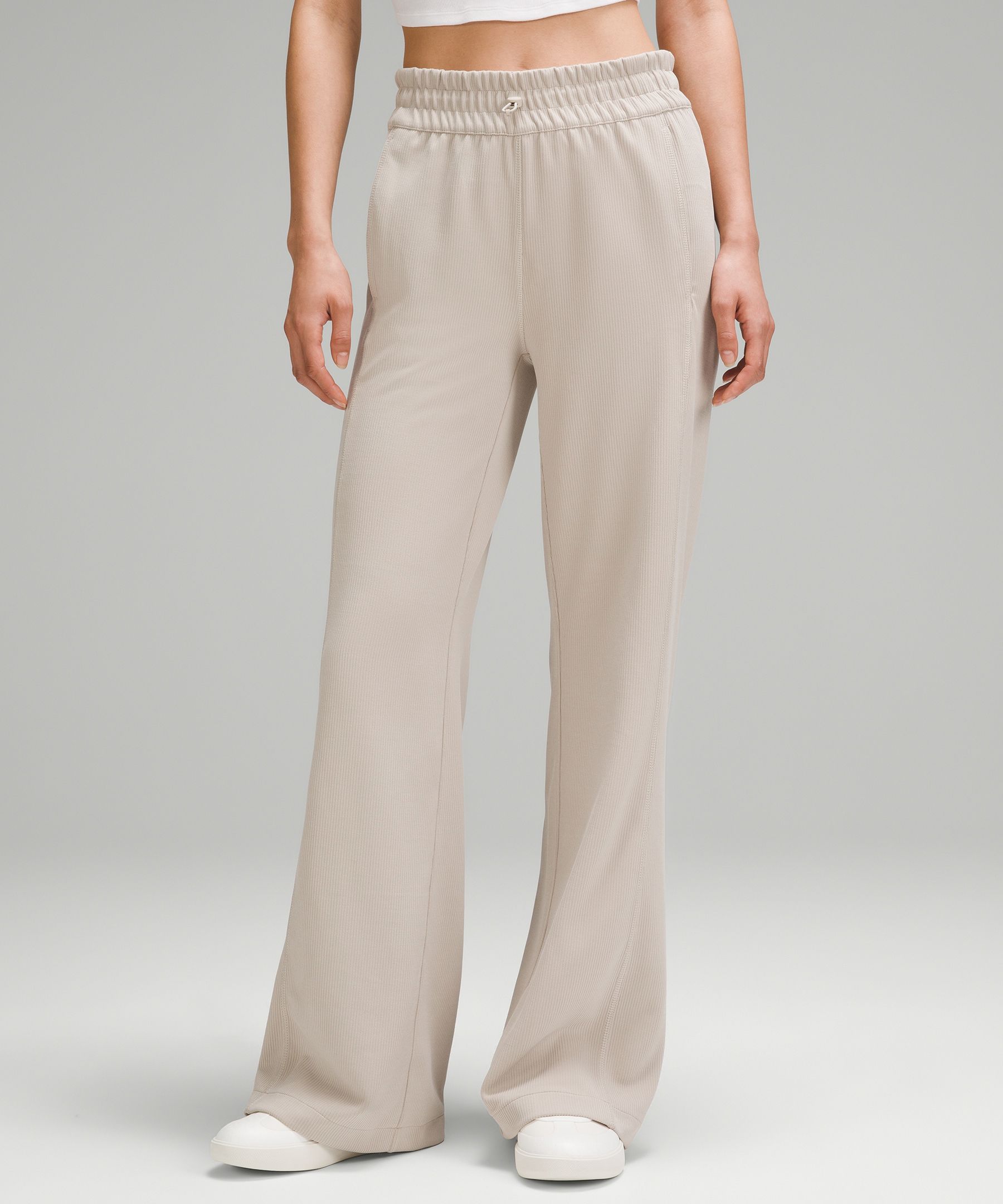 lululemon athletica Ribbed Softstreme Mid-rise Wide-leg Cropped