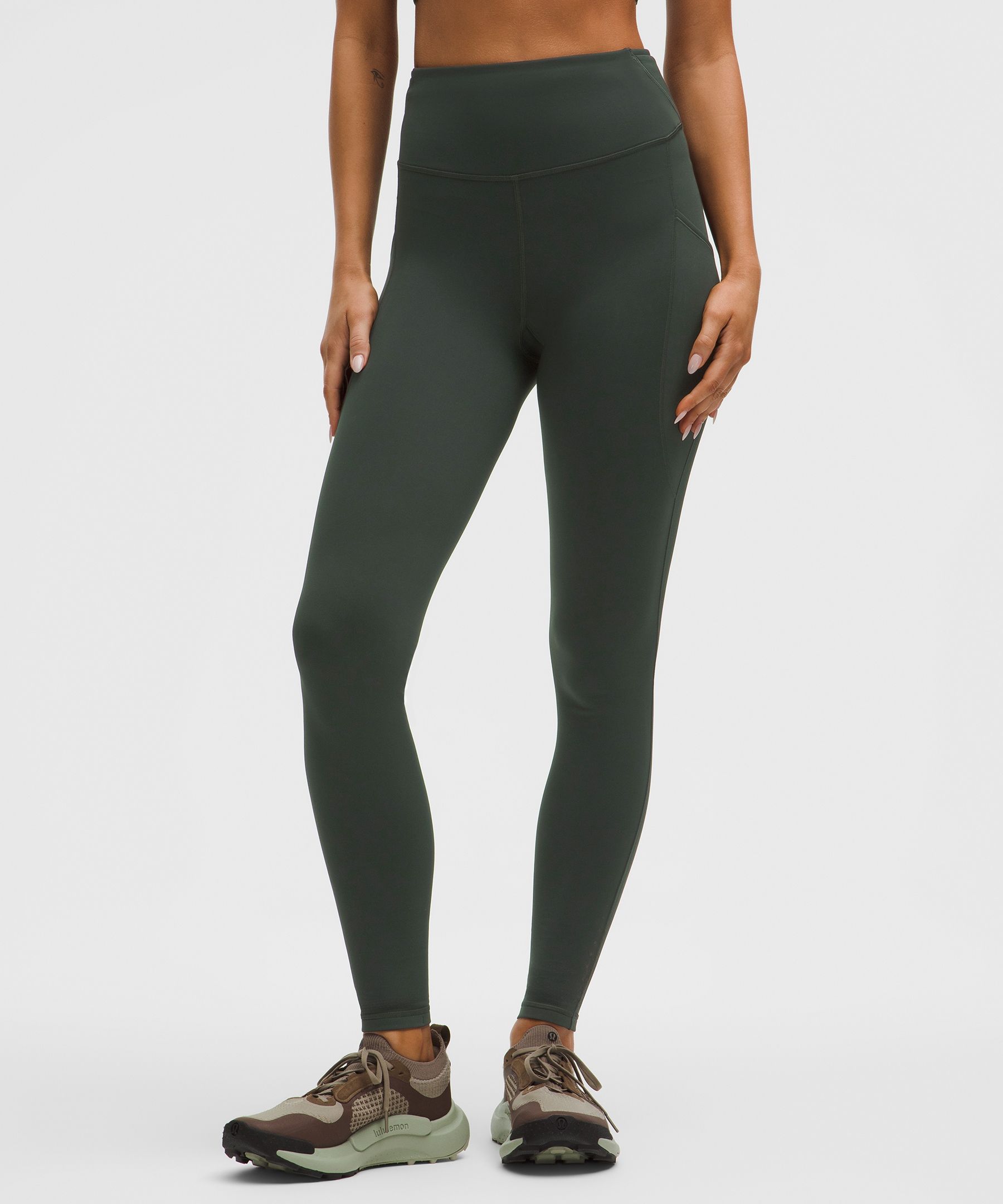Fast and Free Leggings aus Fleece mit hohem Bund 71&nbsp;cm *Taschen