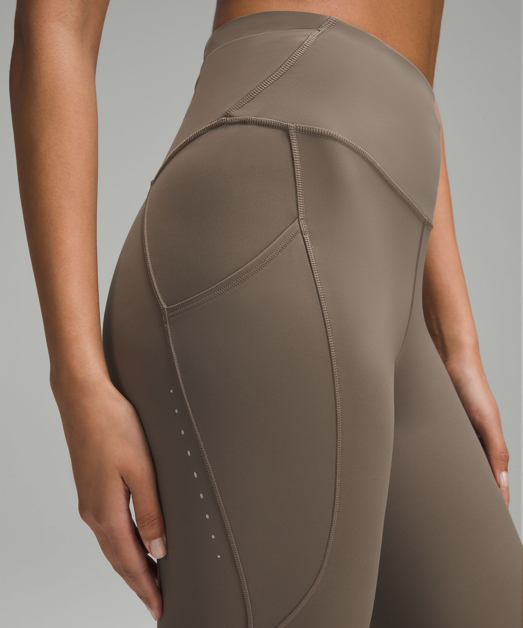 Lululemon Fast And Free Tight 25 *non-reflective Nulux In Brown