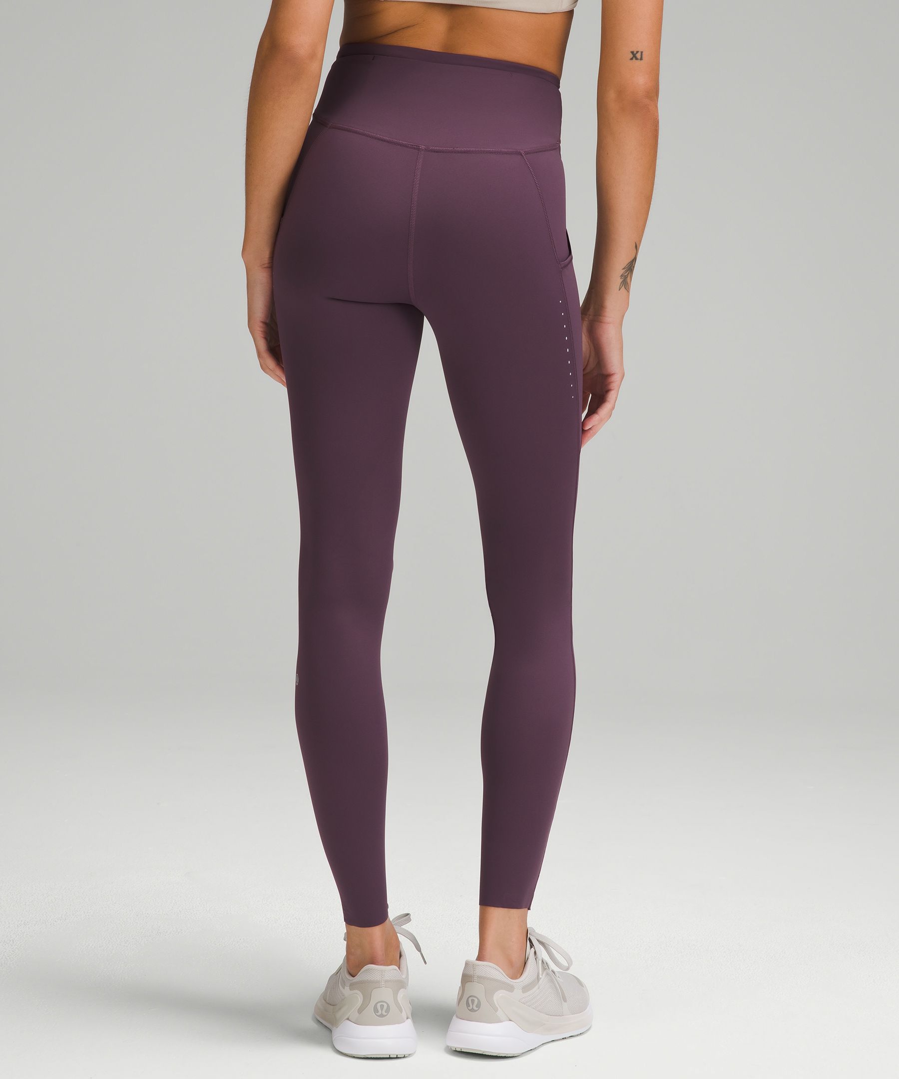Lululemon Base Pace High-Rise Tight 23 *Ribbed Nulux - Everglade