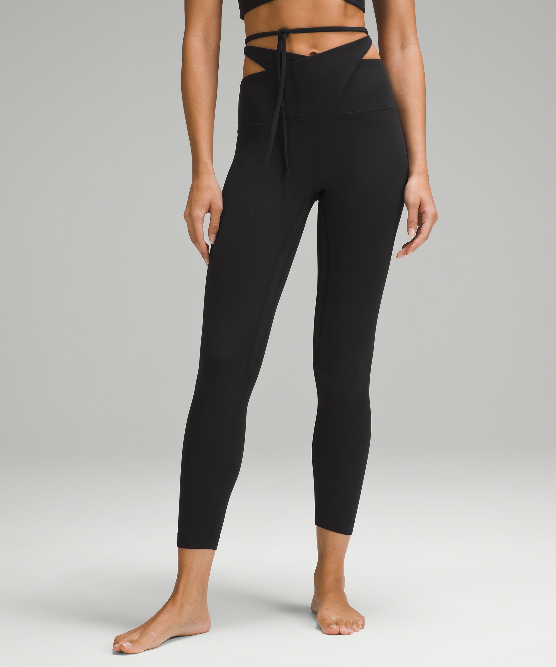 Lululemon Cross Waist Align Crop leggings High Waisted Gray