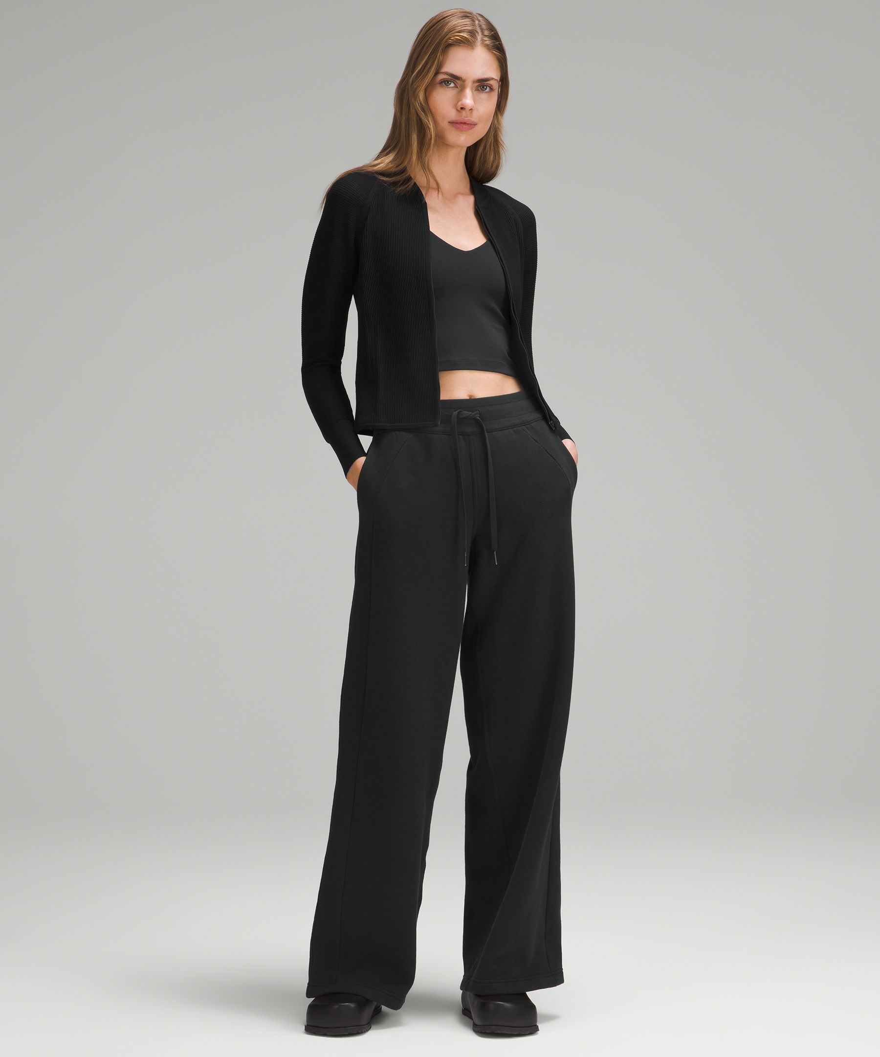 Scuba Mid-Rise Wide-Leg Pant