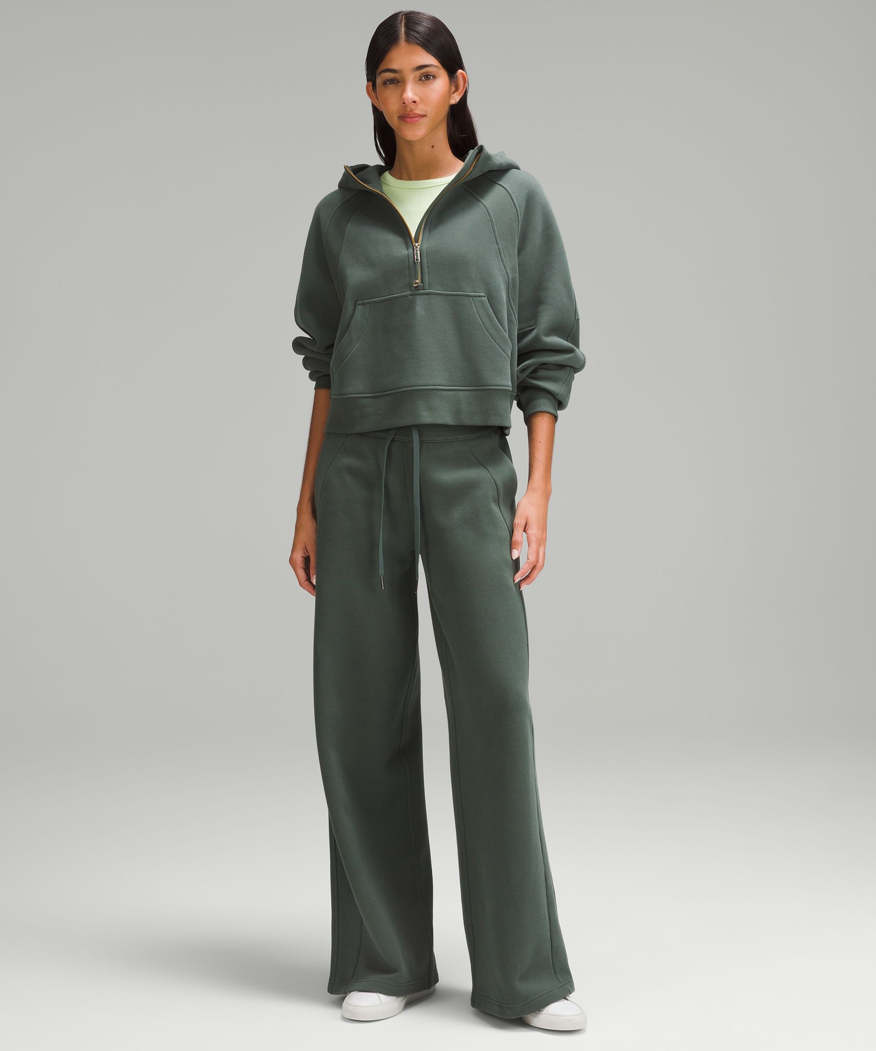 Scuba Mid Rise Wide Leg Pant