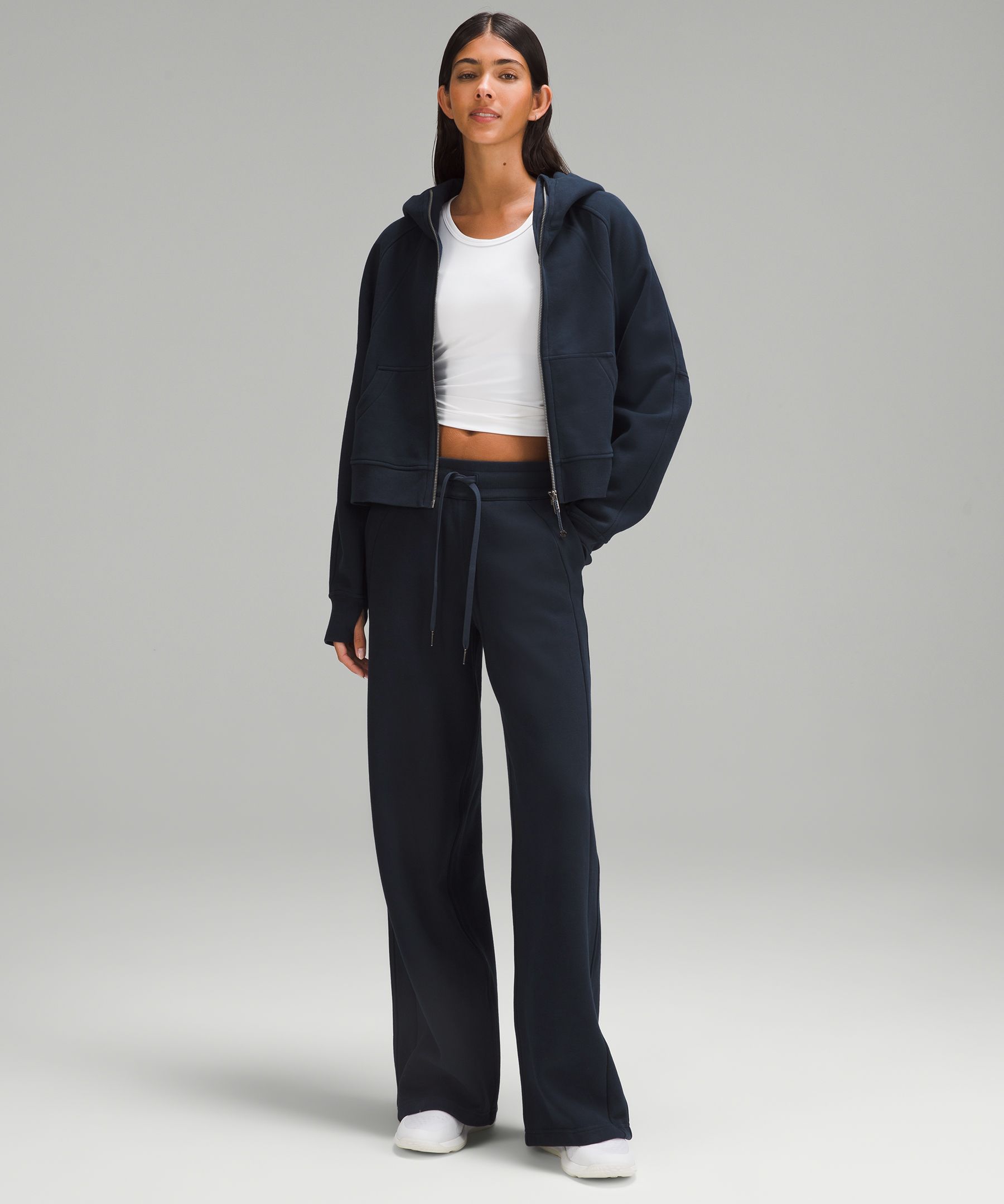 Scuba Mid-Rise Wide-Leg Pant *Velvet Cord, Women's Sweatpants