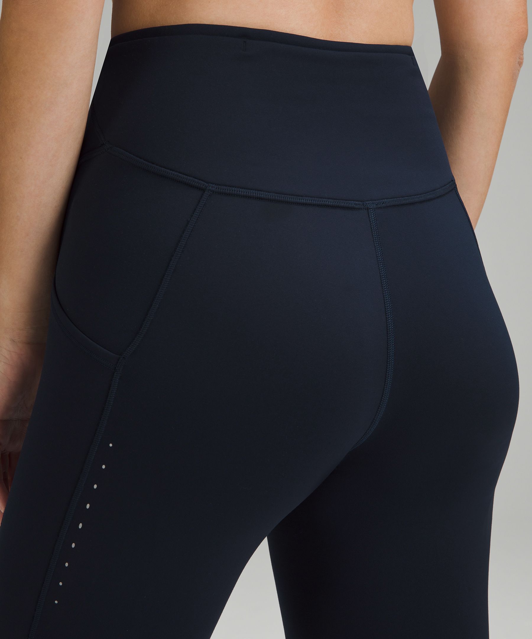 lululemon Fast * Free High-Rise Tight 25 True Navy Size 14 MSRP $128.00  **NWT**