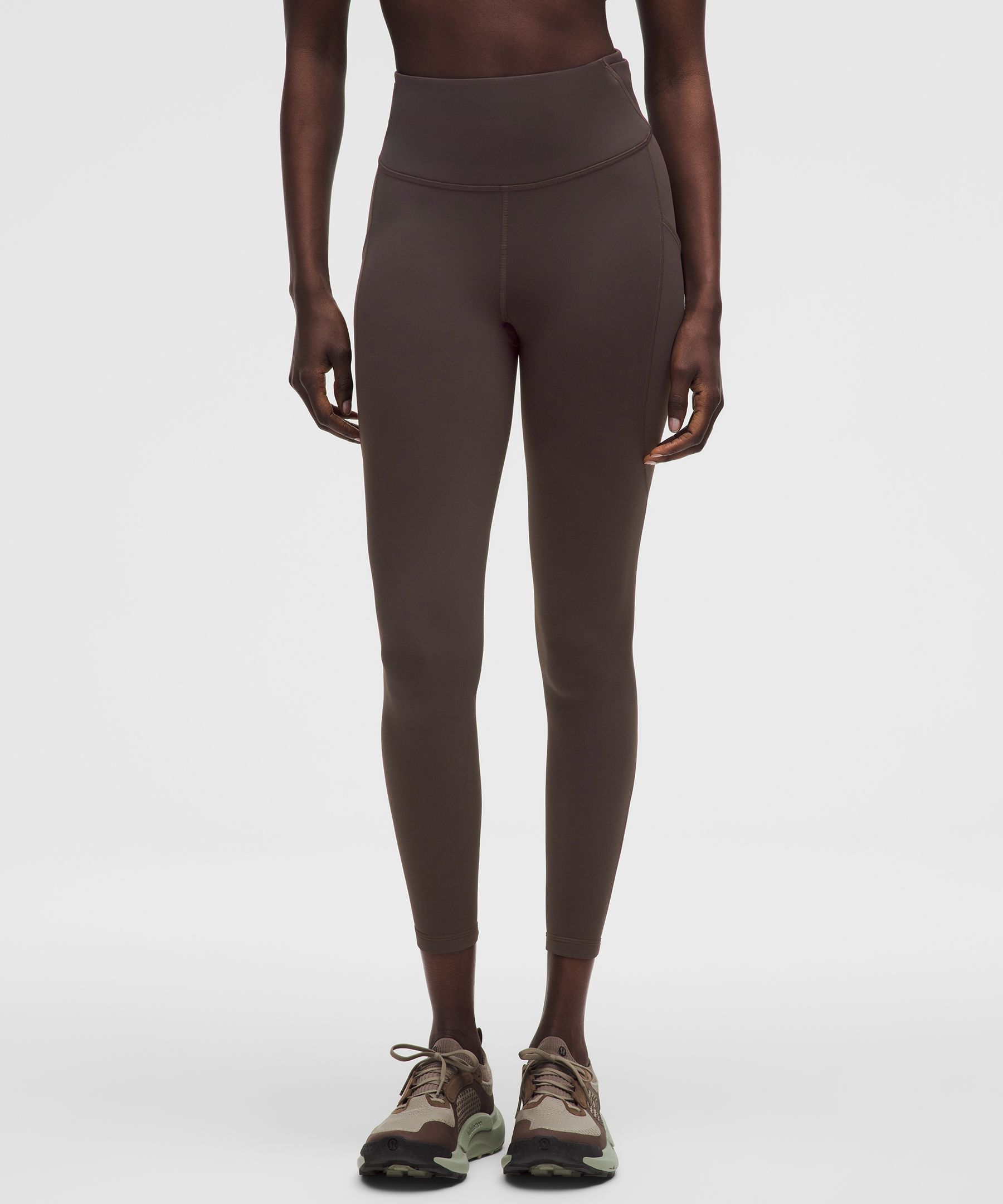 Lululemon Fast And Free High-rise Thermal Tight 25" In Brown