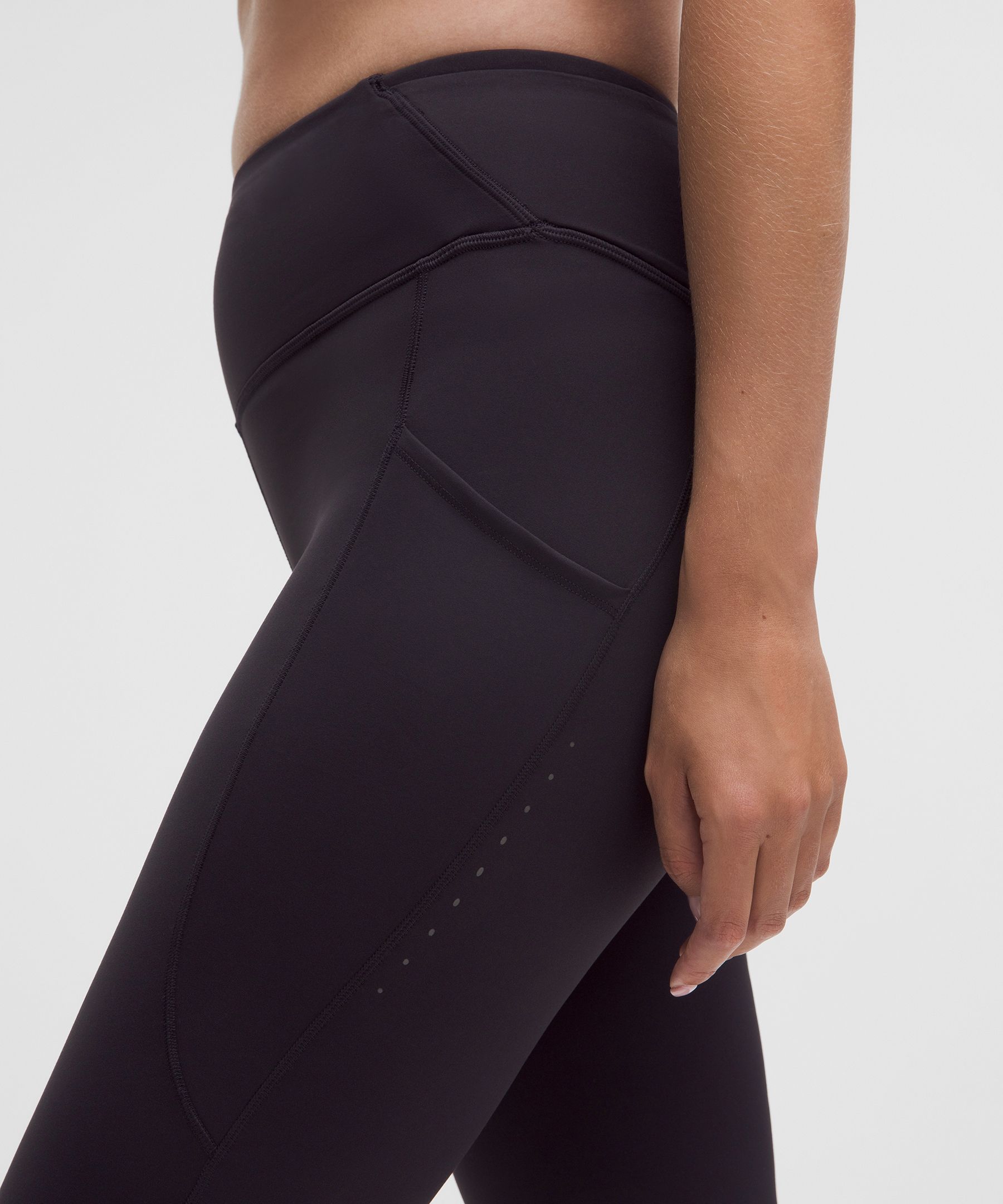 Lululemon Fast And Free High-rise Tight 25" 5 Pocket In Black