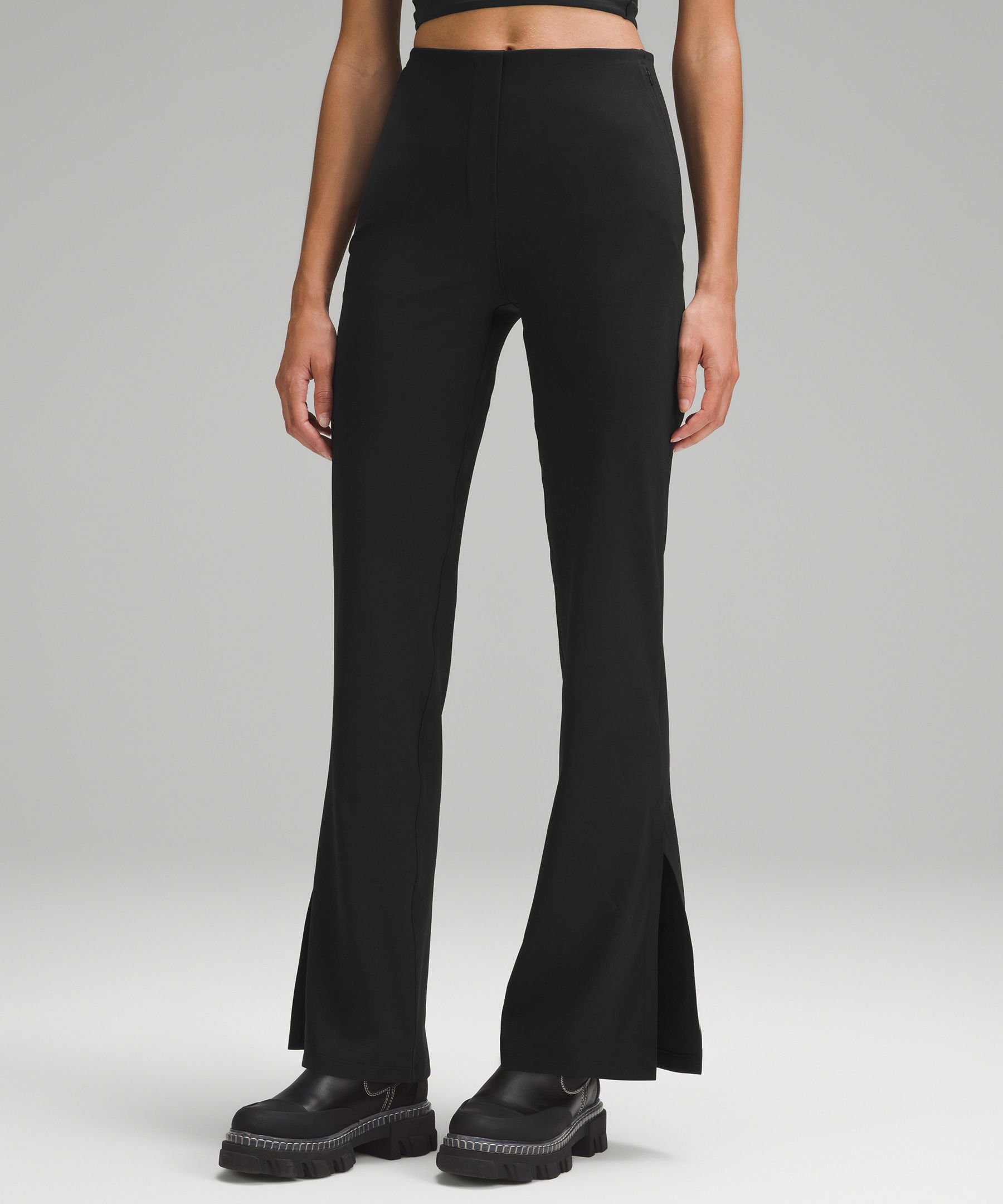 High waisted fit and flare pants best sale