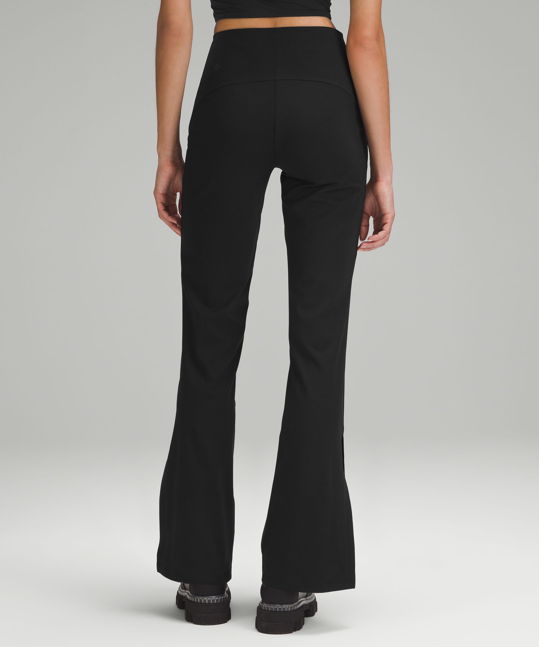 Smooth Fit Split-Hem High-Rise Flared Pants