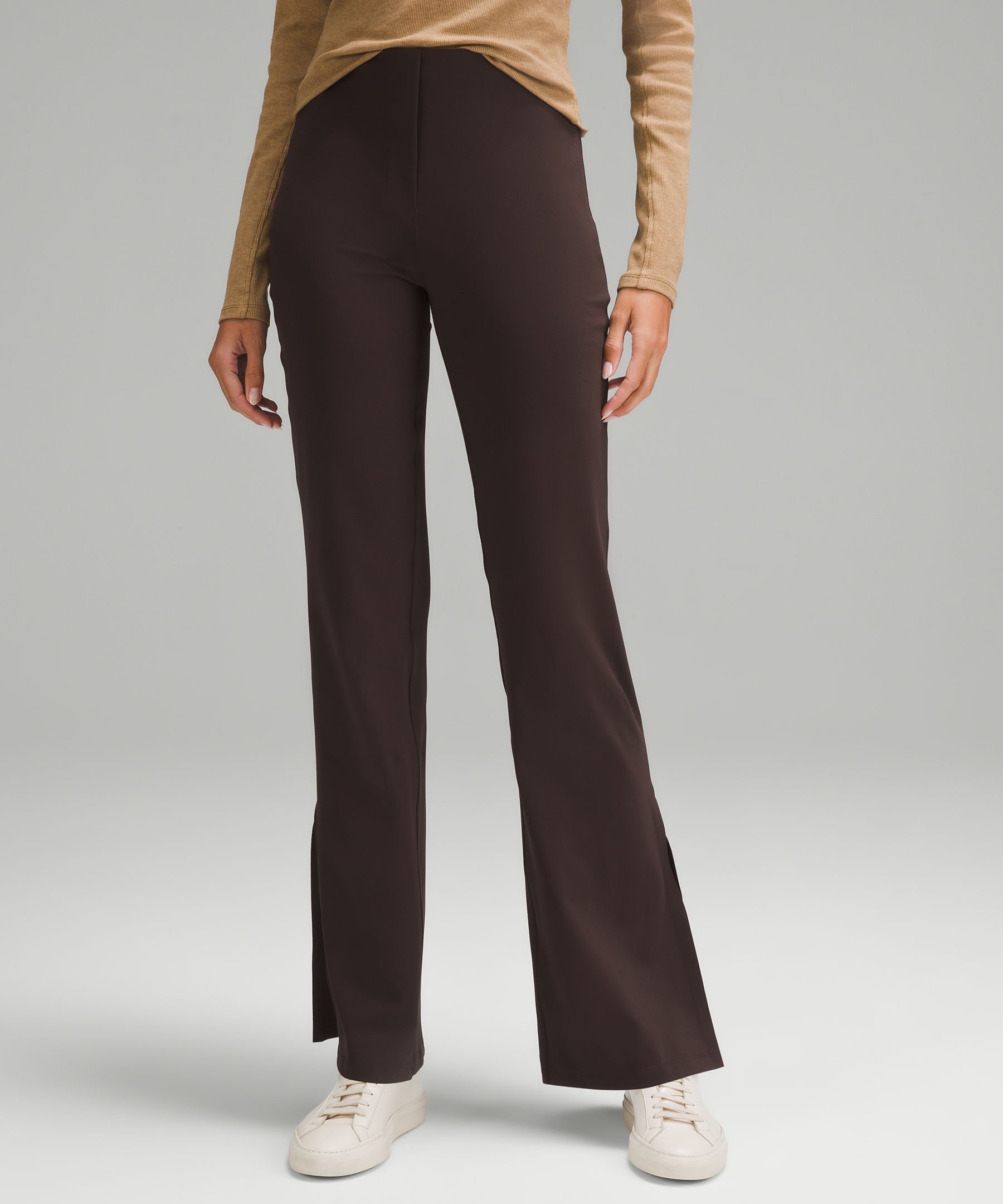 Smooth-Fit Split-Hem High-Rise Flared Pant