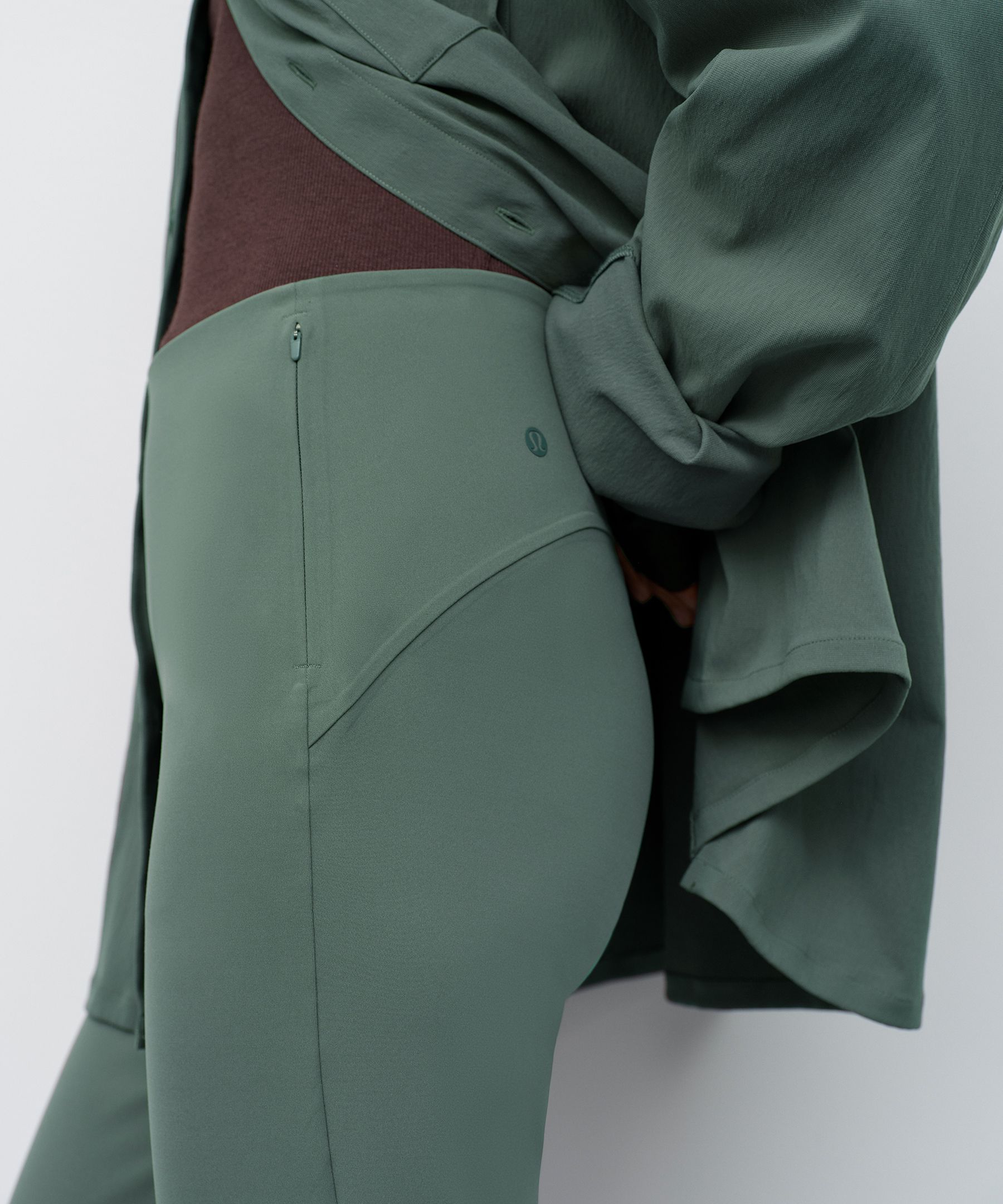 Smooth Fit Split-Hem High-Rise Flared Pants