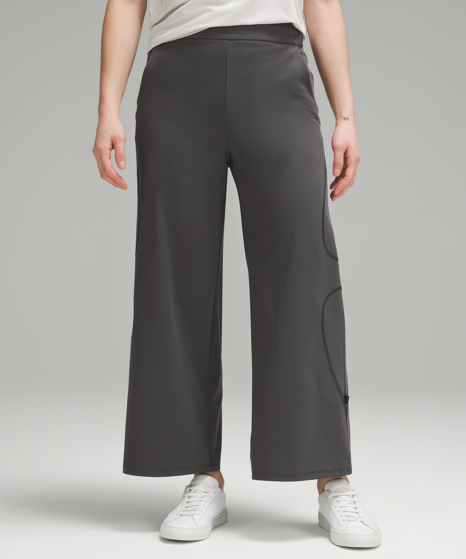 Stretch Woven Wide-Leg High-Rise Pant *Asia Fit