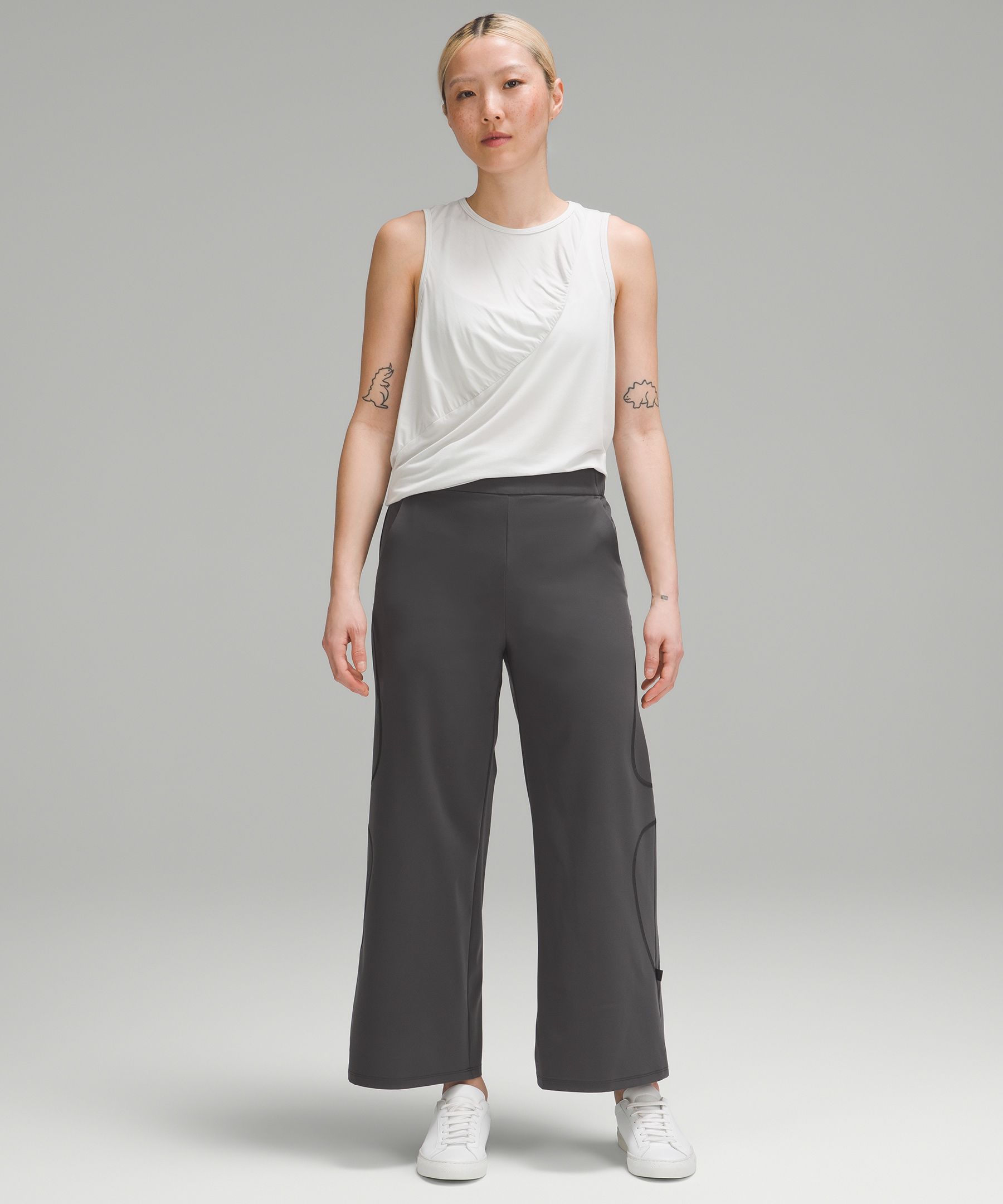 Stretch Woven Wide-Leg High-Rise Pant *Asia Fit