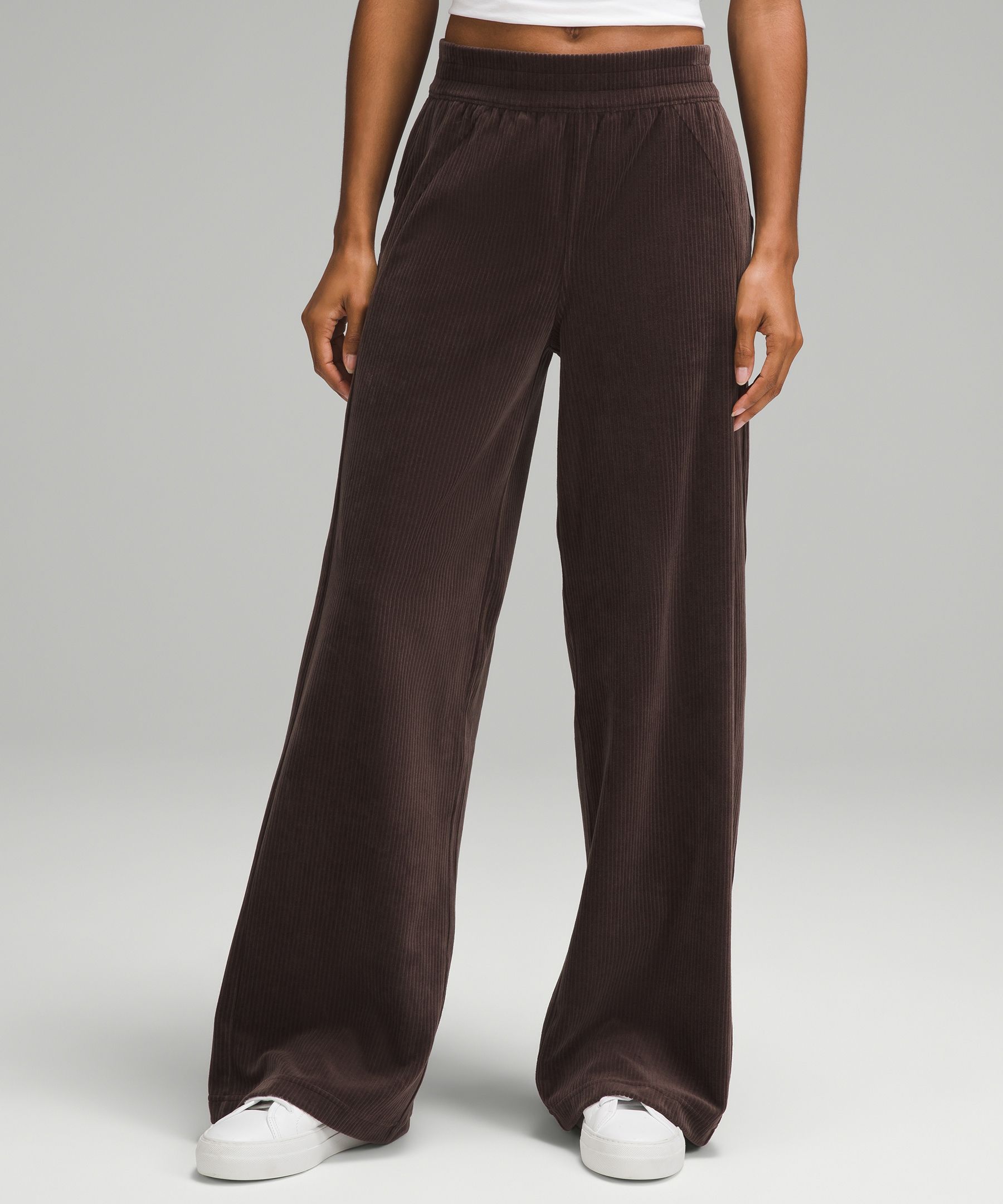 Scuba Mid-Rise Wide-Leg Pant *Velvet Cord