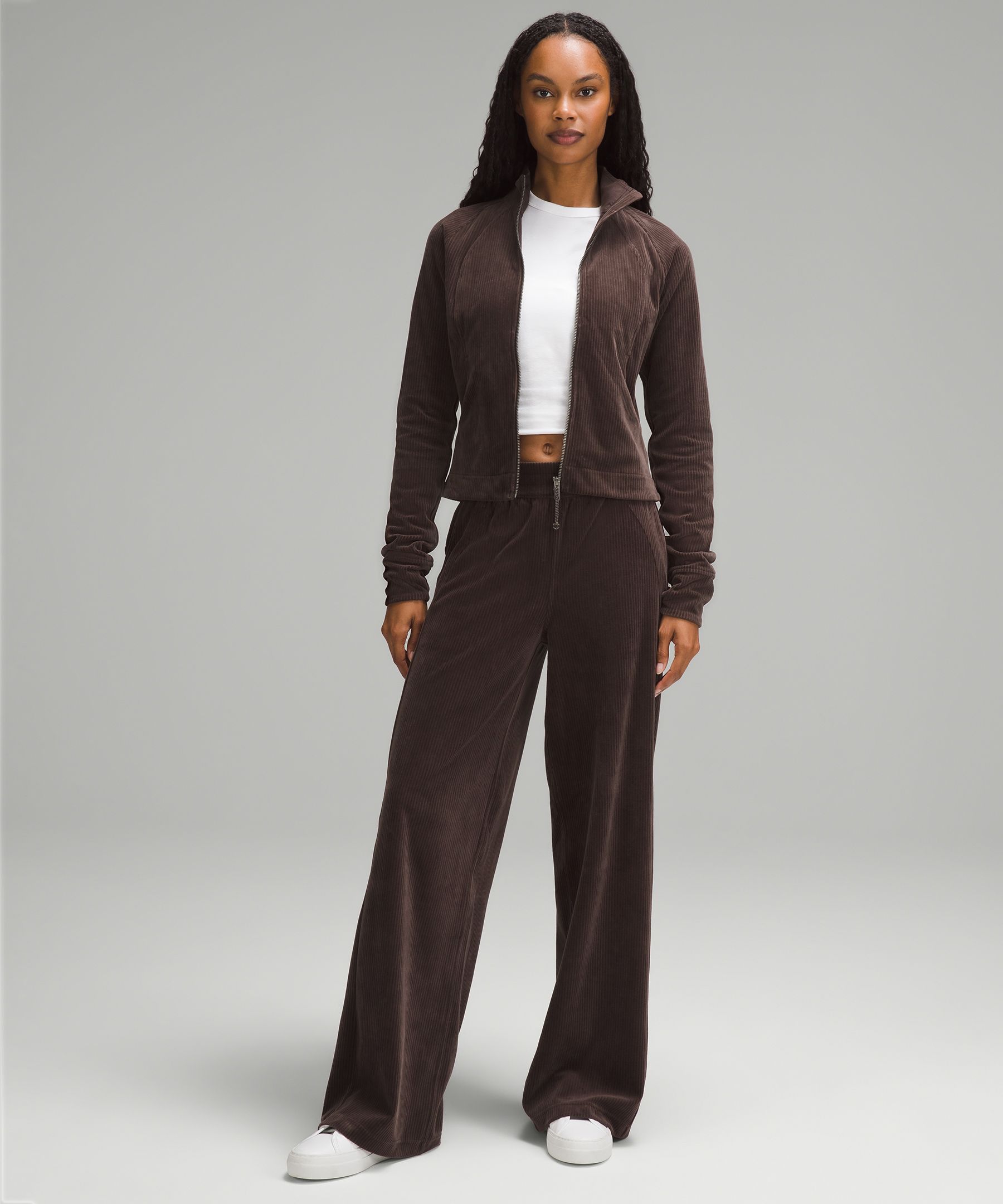 Scuba Mid-Rise Wide-Leg Pant *Velvet Cord