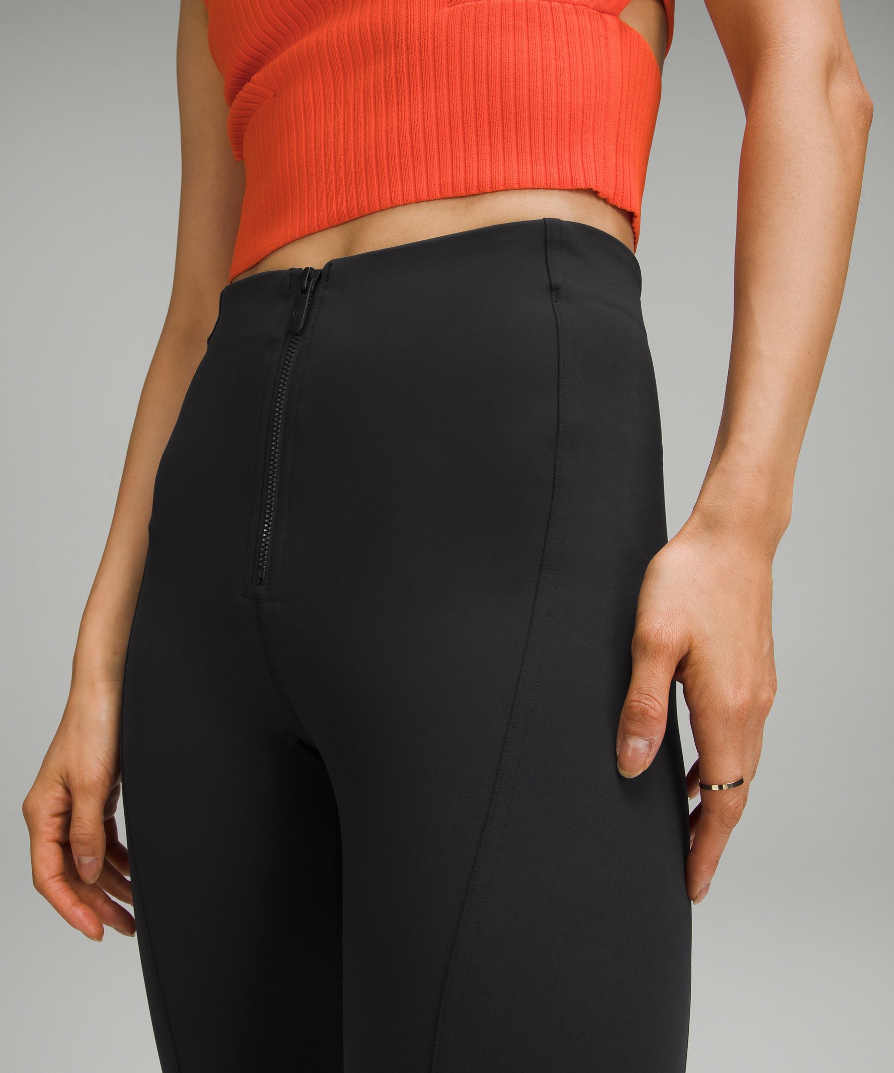 Pull-On Zip-Front High-Rise Pant *Full Length