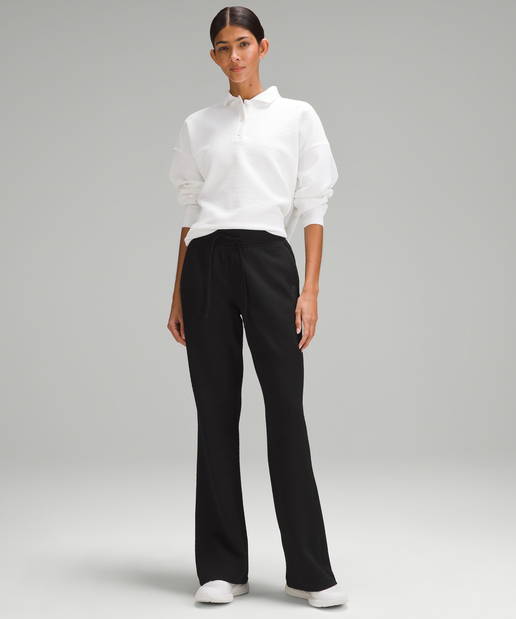 Textured High-Rise Flared Track Pant 32