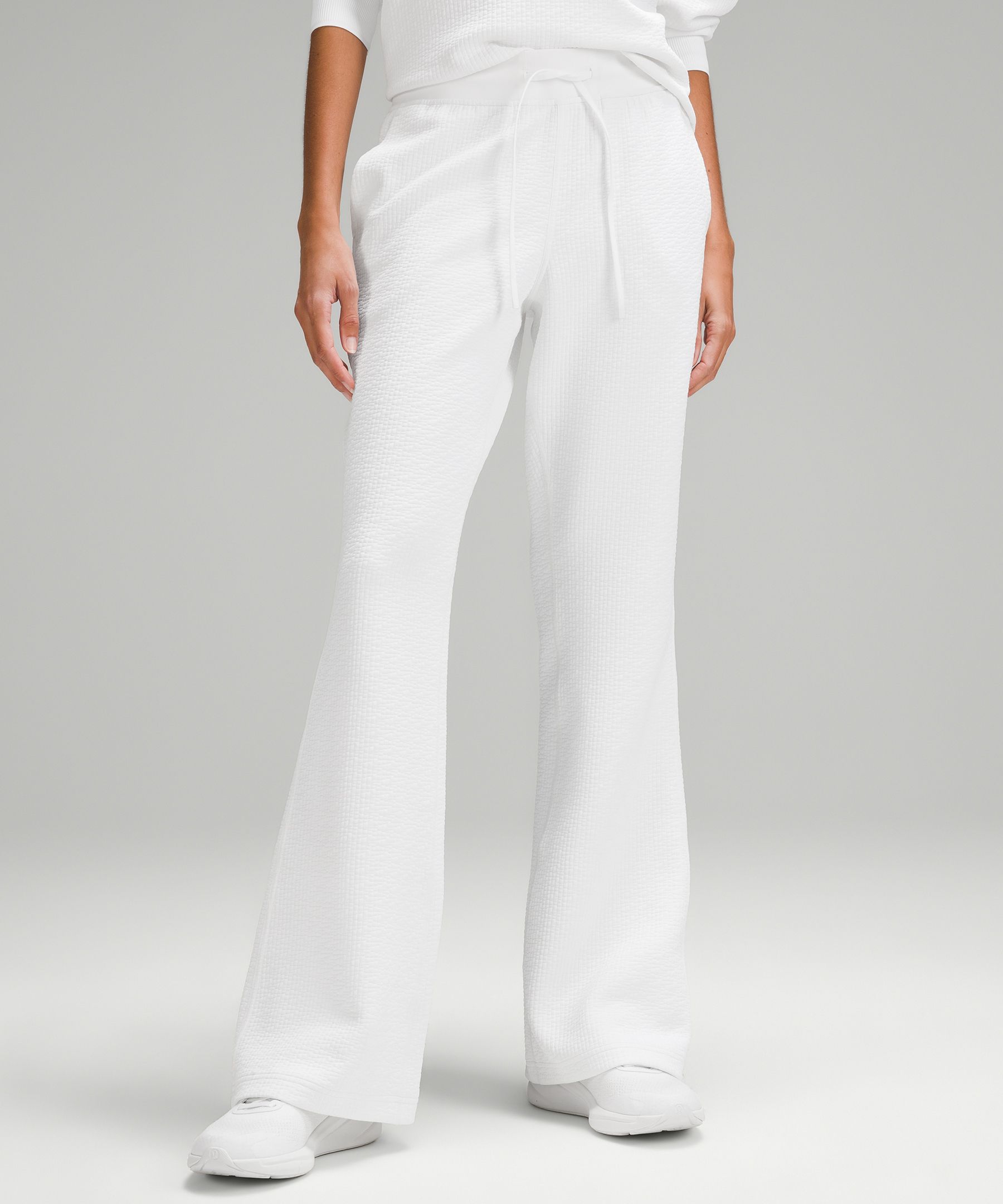 Textured High-Rise Flared Track Pant 32