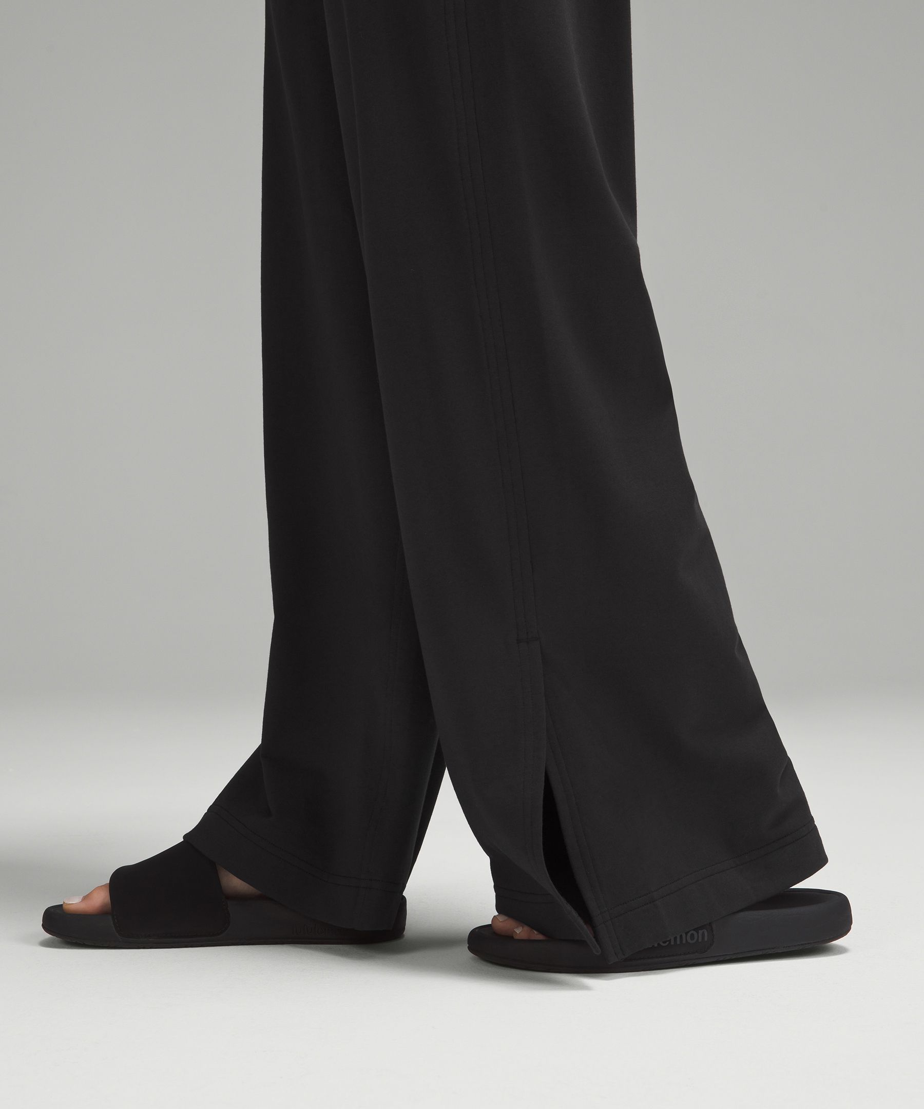 Lululemon French Terry High-Rise Pant *Full Length - Black - lulu fanatics