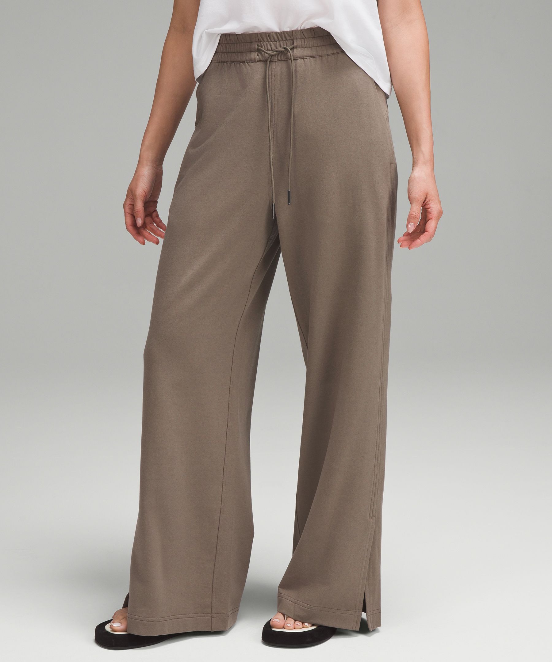 French terry straight leg pants new arrivals