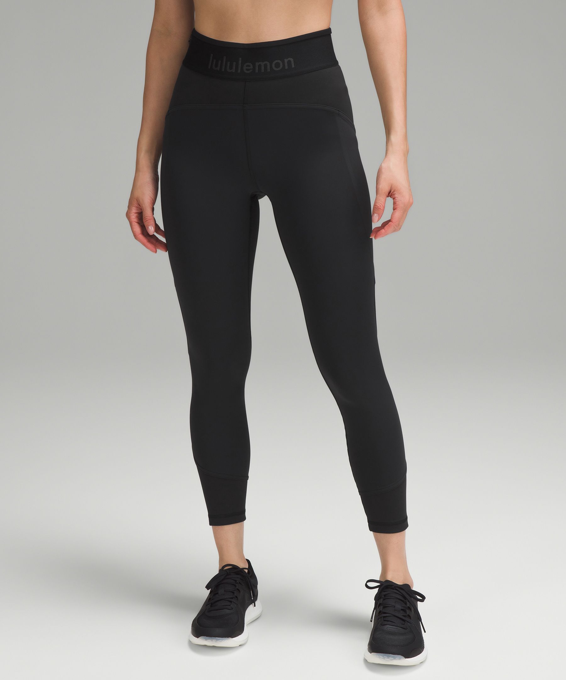 Lululemon athletica Logo Waistband Everlux Training Crop 15, Women's  Capris