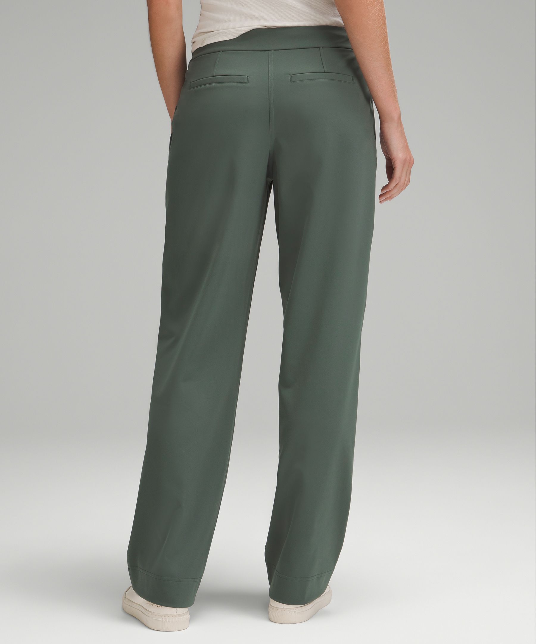 Straight-Leg Mid-Rise Pants Luxtreme Regular  Straight leg, Trousers  women, Lululemon women