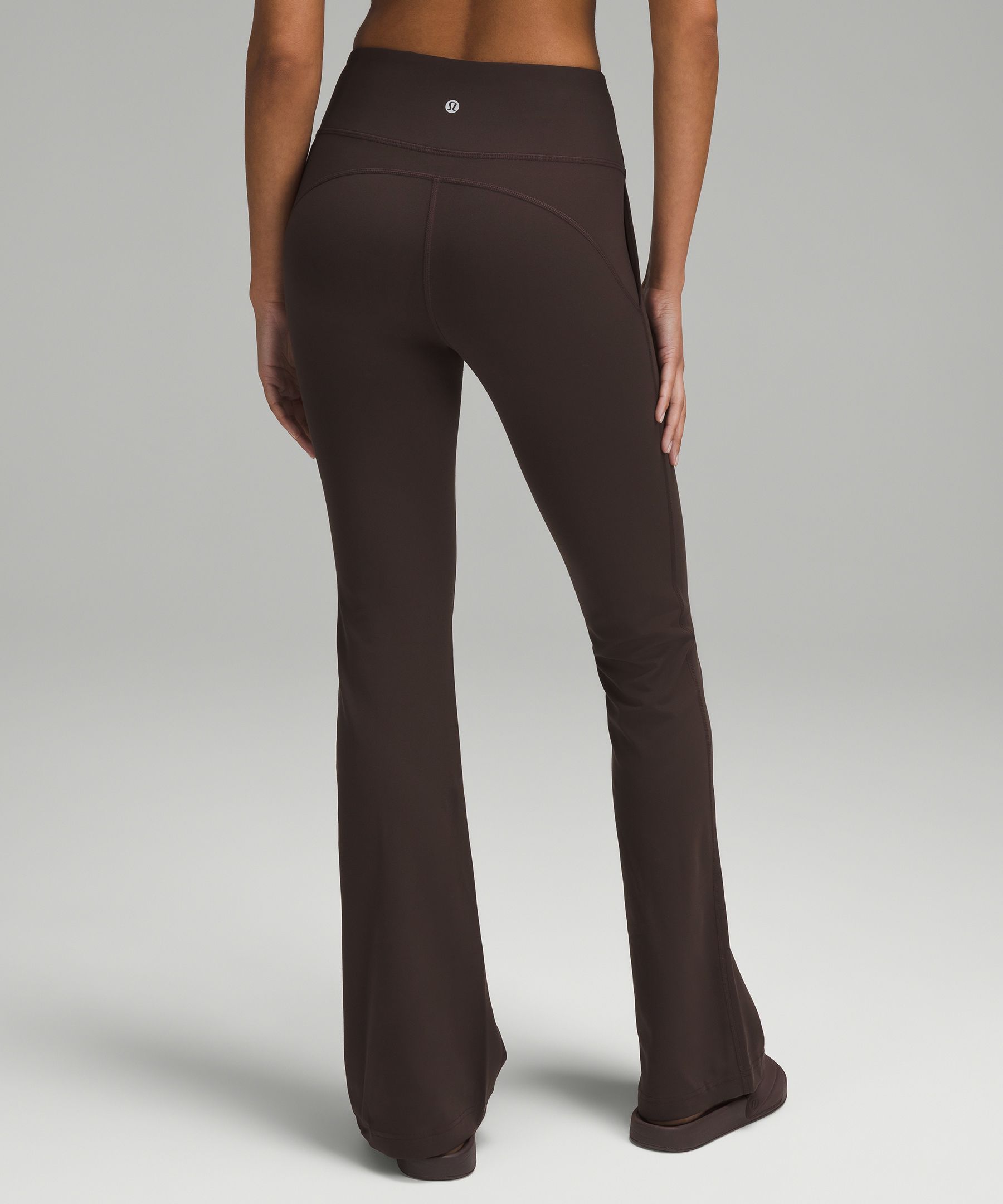 Shop Lululemon Groove High-rise Flared Pants With Pockets 32.5"