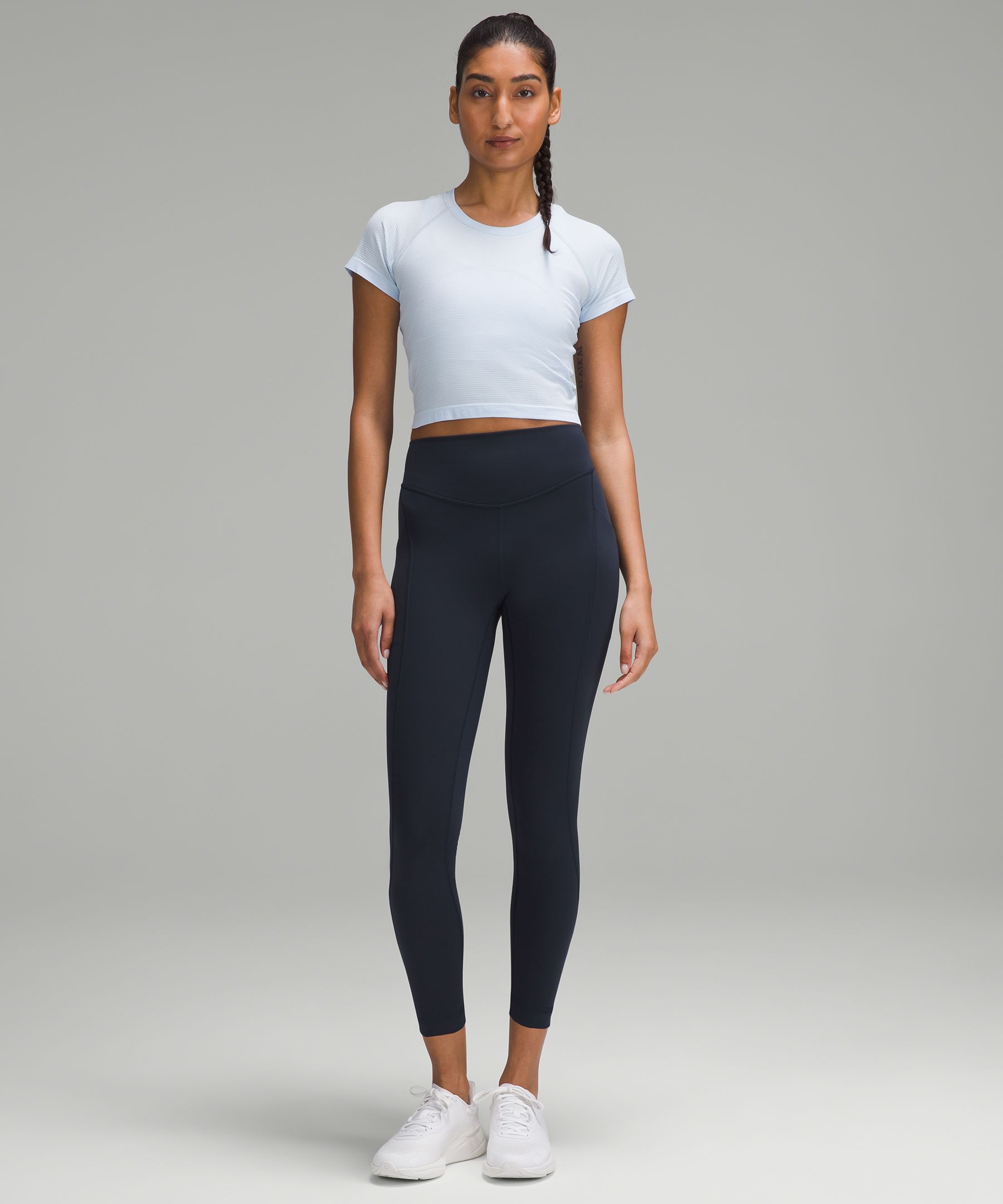 Shop Lululemon Wunder Under Smoothcover Leggings With Pockets 25"