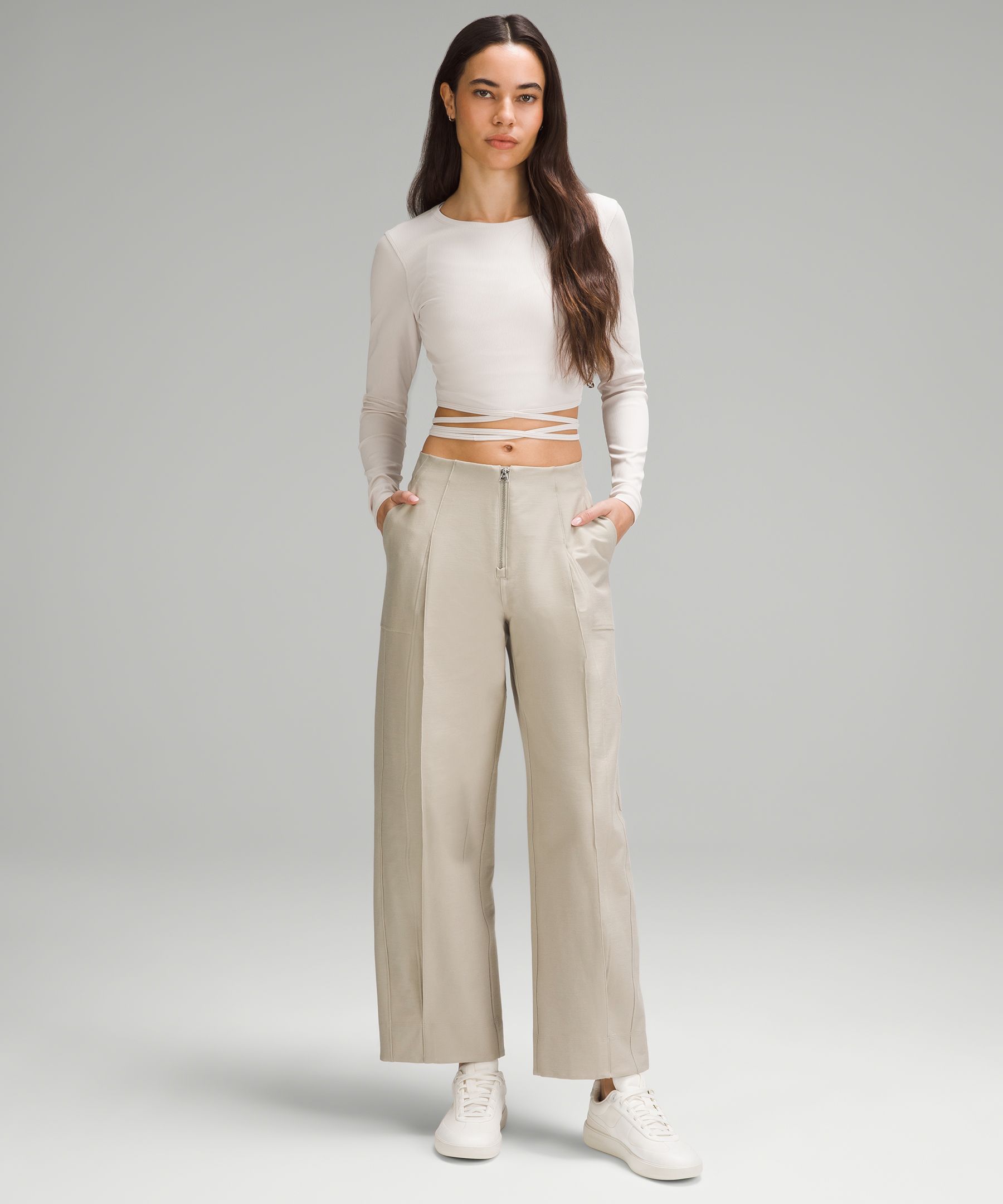 Lululemon Utilitech Cargo Mid-rise Zip-front Pant In Neutral