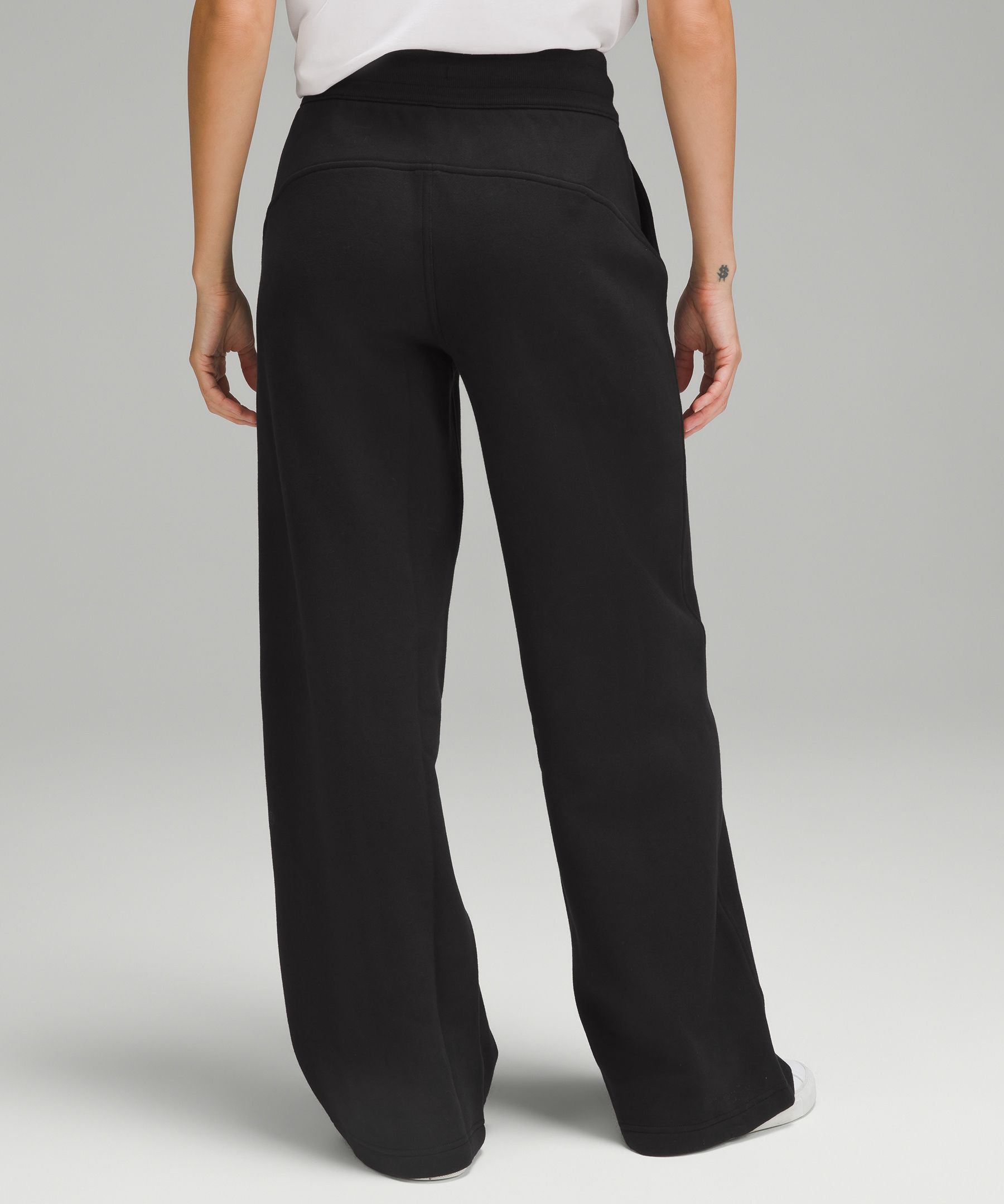 Scuba Mid-Rise Wide-Leg Pants