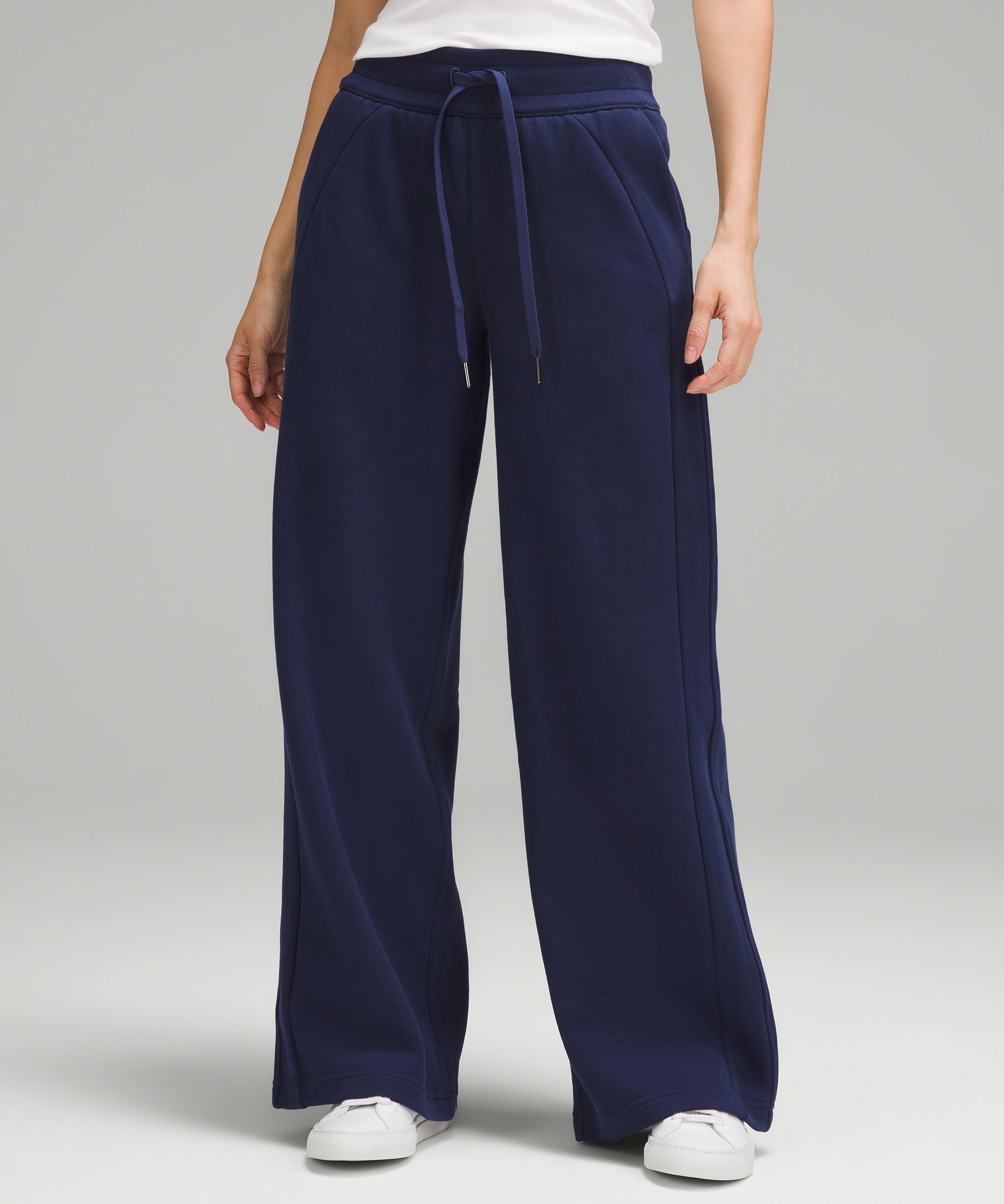 Scuba Mid-Rise Wide-Leg Pant *Full Length  Womens sweatpants, Wide leg  pants, Clothes