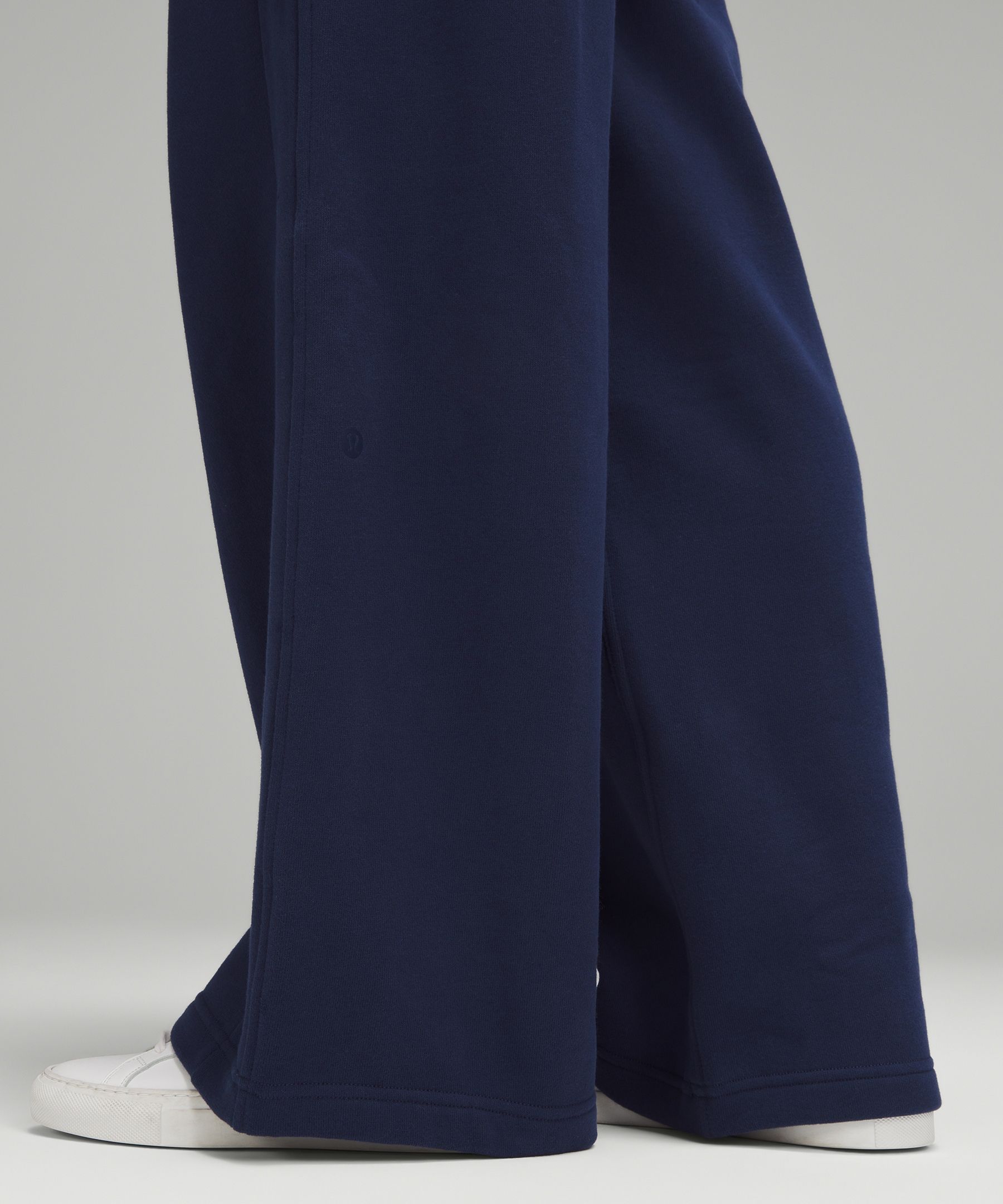 NWT Size 14 Lululemon Scuba Mid Rise Wide Leg Pant Full Length PTBL Pitch  Blue