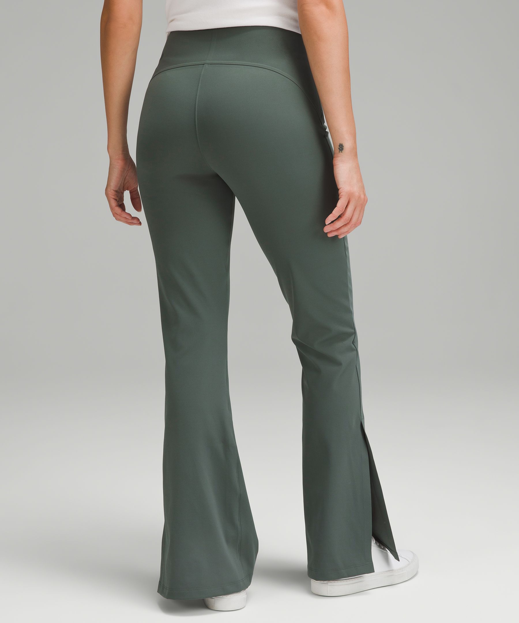 Smooth Fit Split-Hem High-Rise Flared Pants