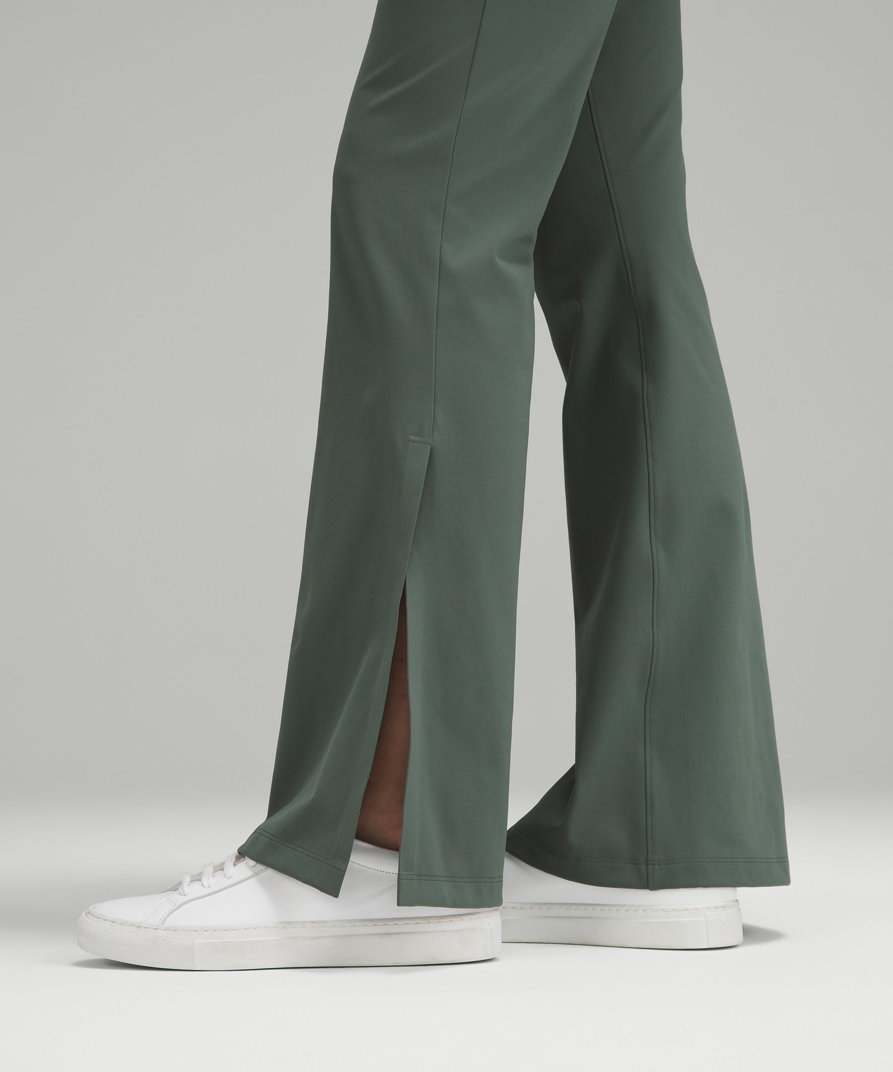 Smooth-Fit Split-Hem High-Rise Flared Pant