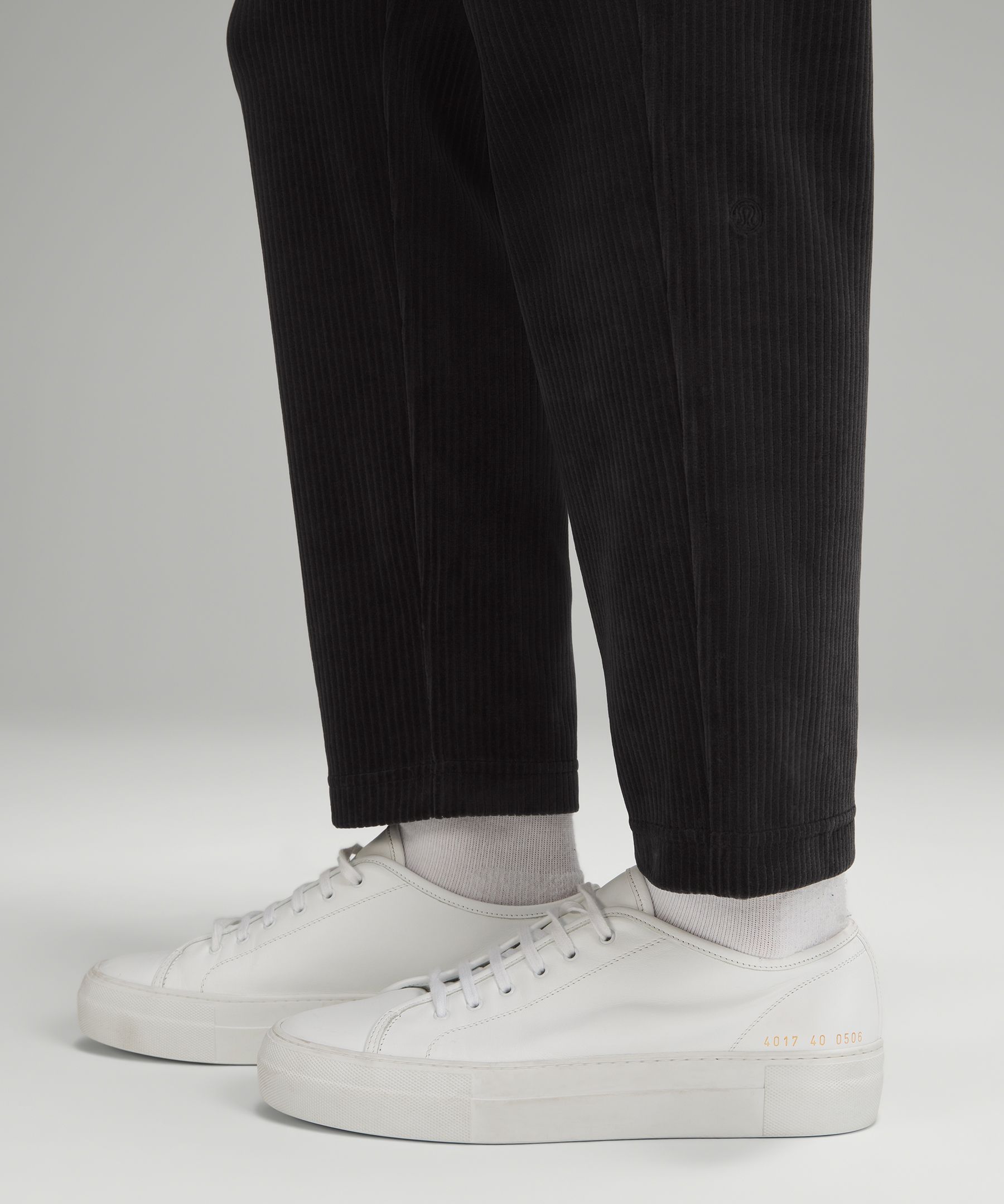 Shop Lululemon Scuba Mid-rise Straight-leg Pants 7/8 Length Velvet Cord