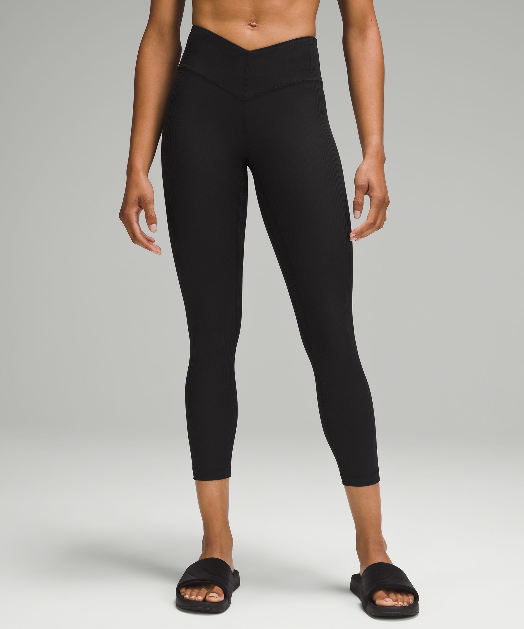 V-Waist Yoga Tight 25 *Grid Texture