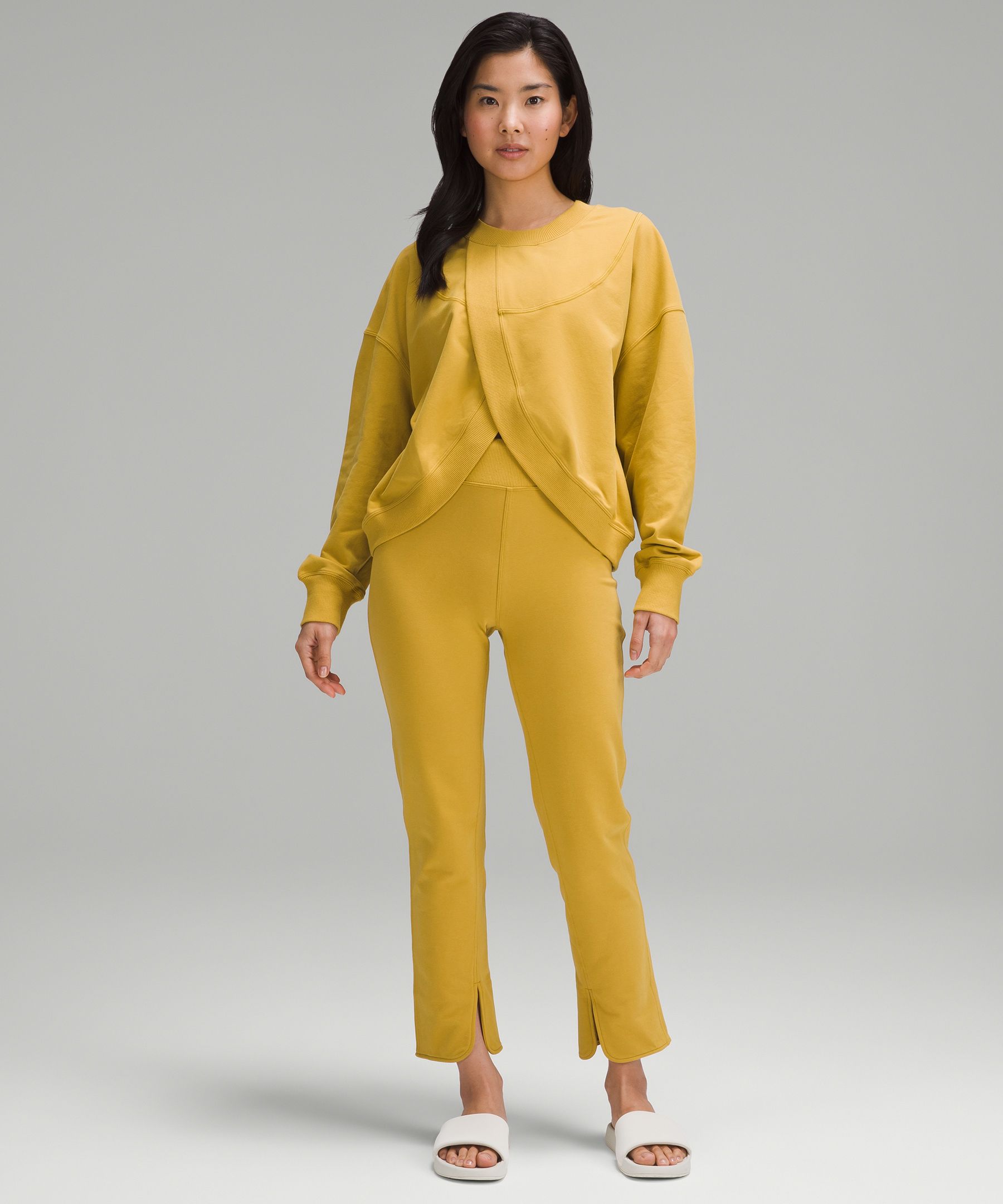 Lunar New Year Sueded Terry Slit-Hem High-Rise Pant *Asia Fit