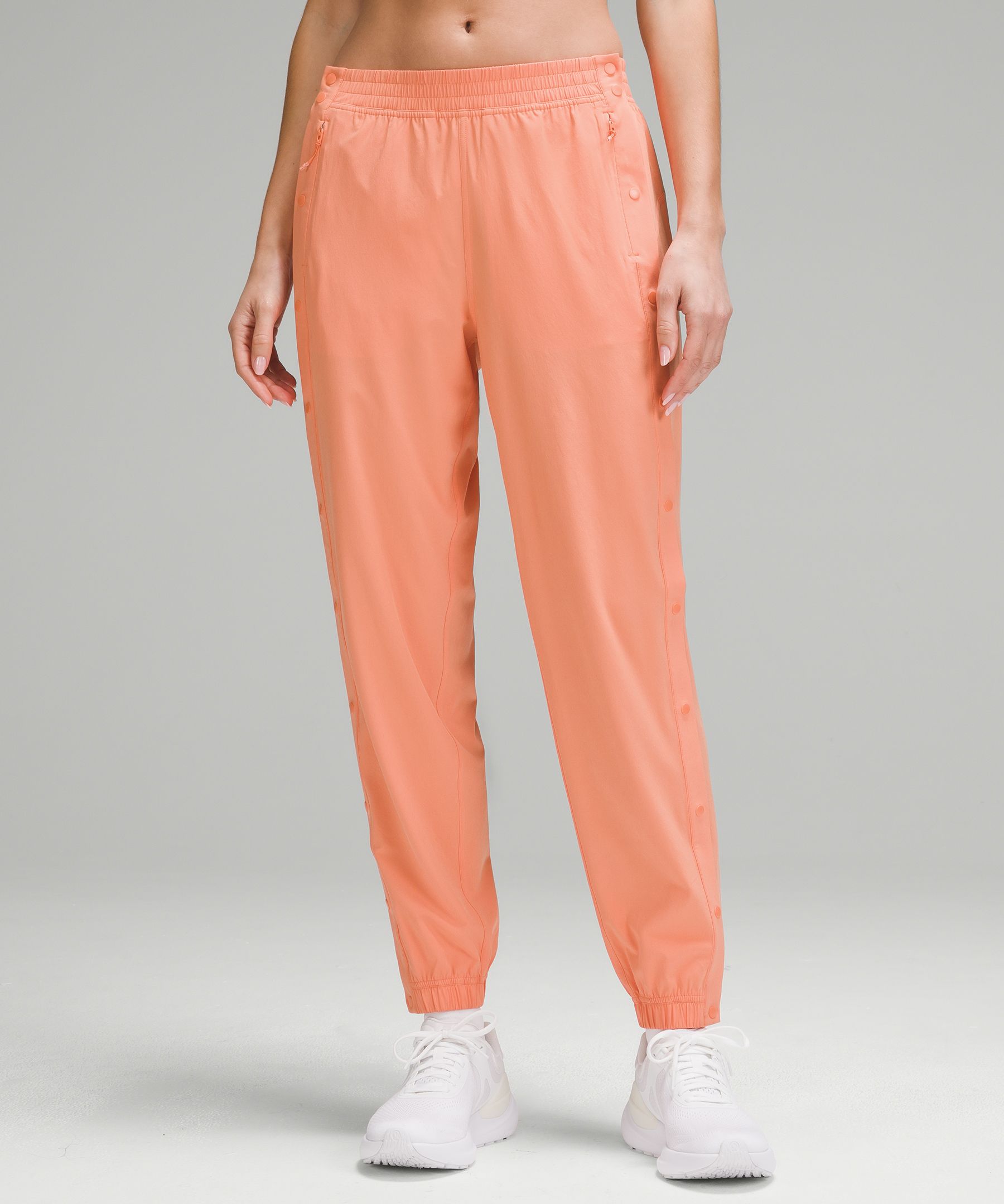 Lululemon Tear-away Mid-rise Track Pants In Orange