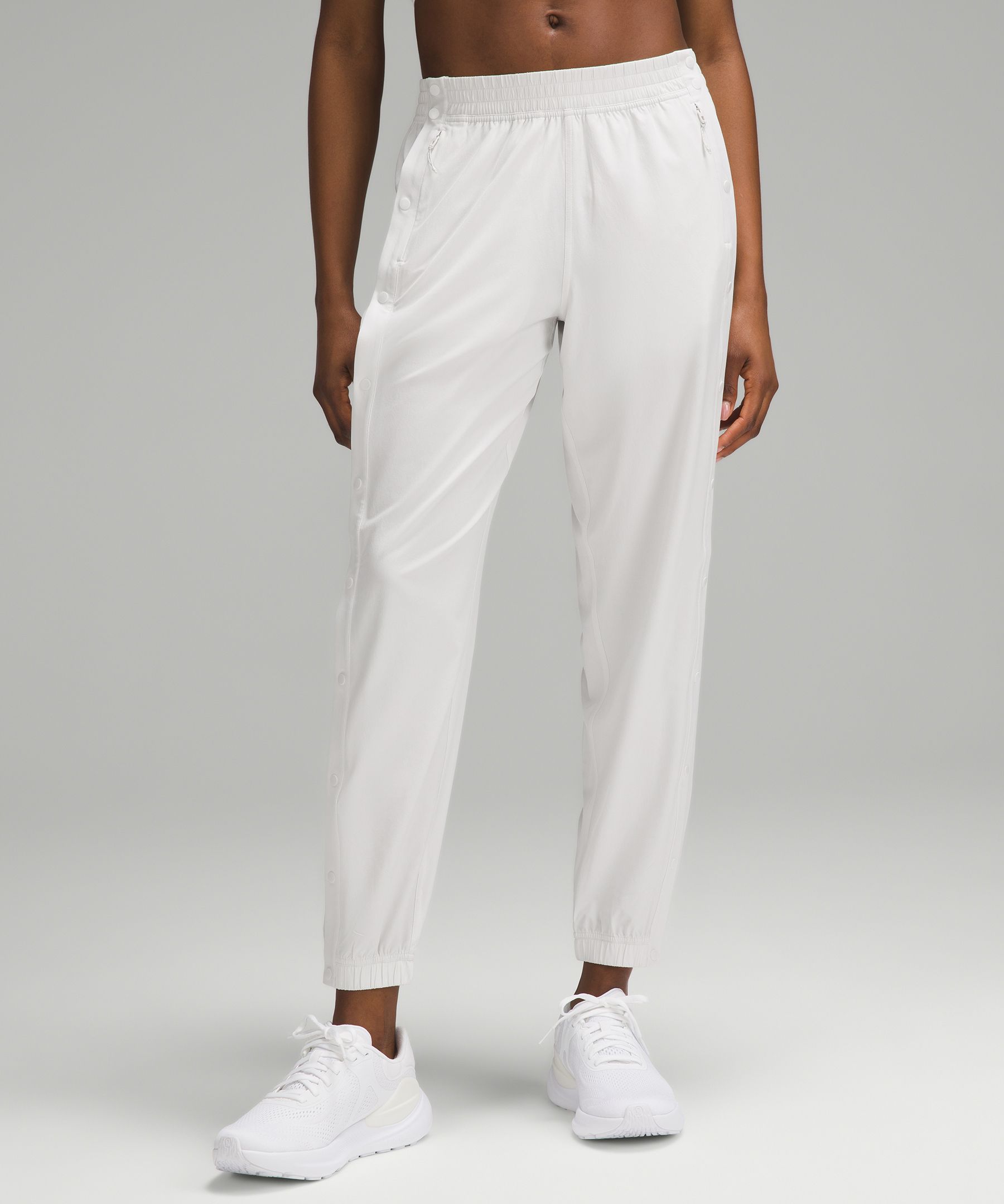 Lululemon Tear-away Mid-rise Track Pants In White