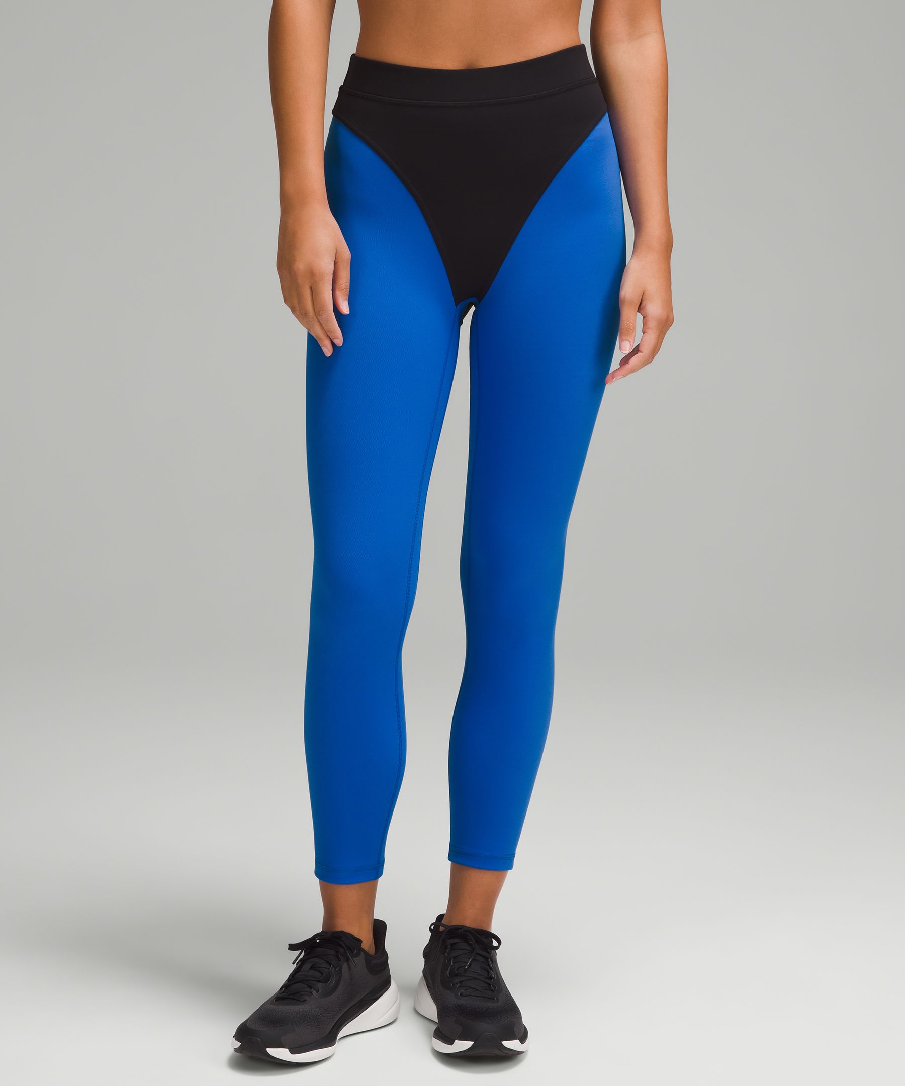 LNC Lululemon Wunder Train Leggings & sports bra set blue, size 2