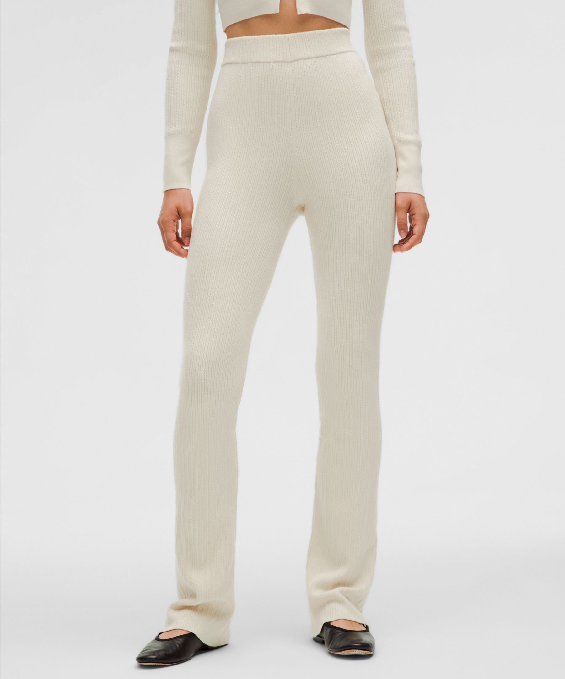 Ribbed Merino Wool-Blend Pant