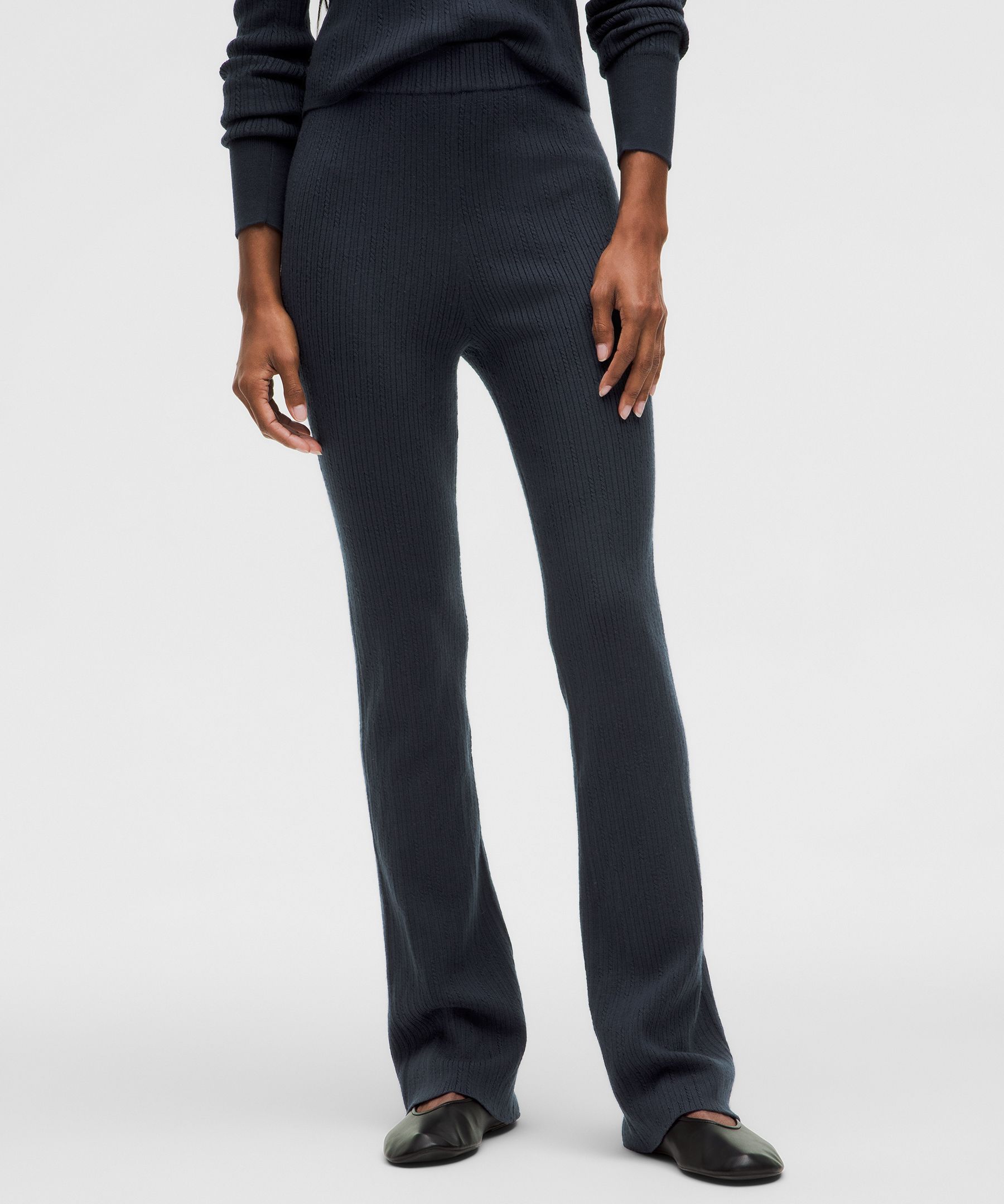 Ribbed Merino Wool-Blend Pant