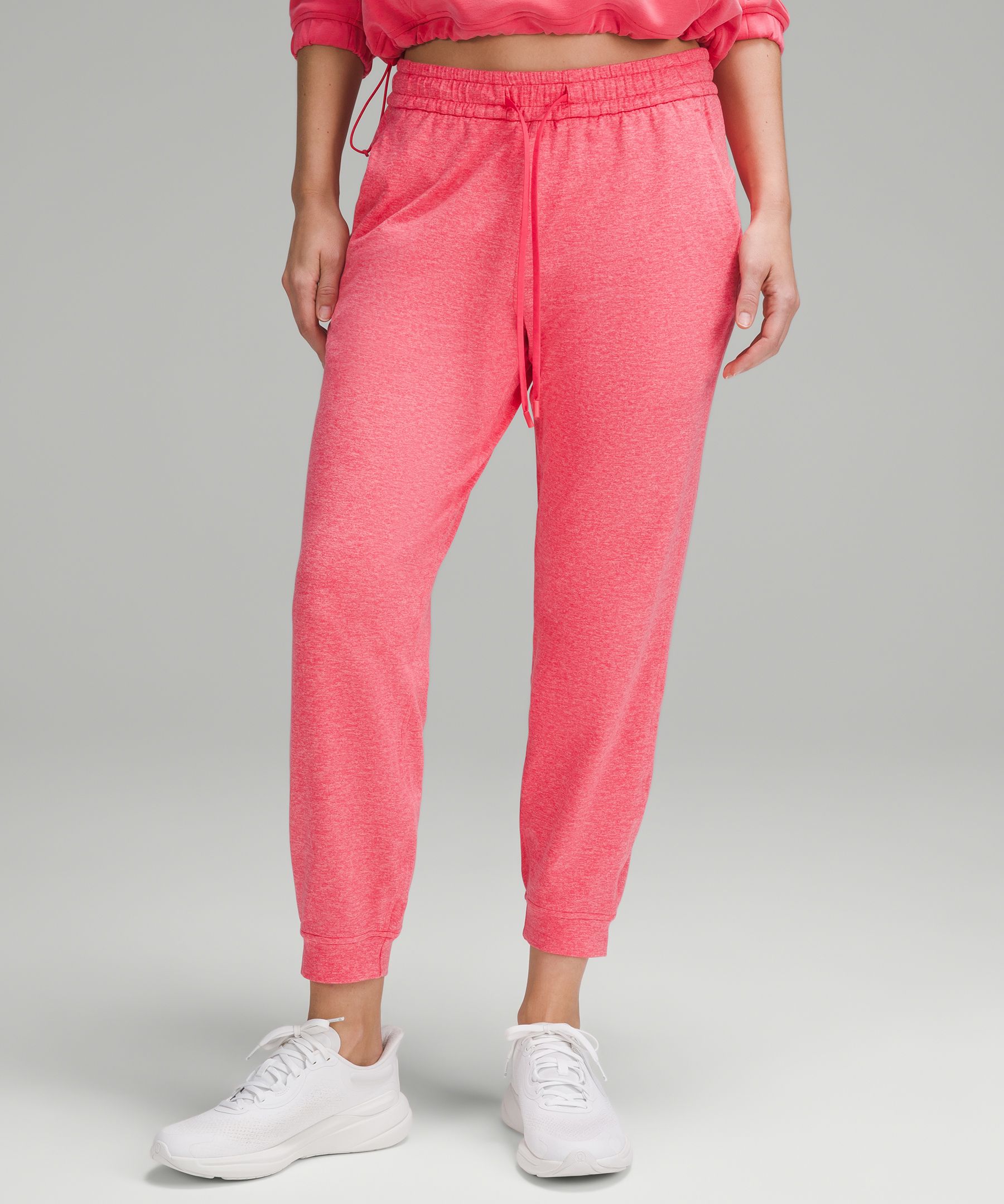 Shop Lululemon Soft Jersey Classic-fit Mid-rise Joggers