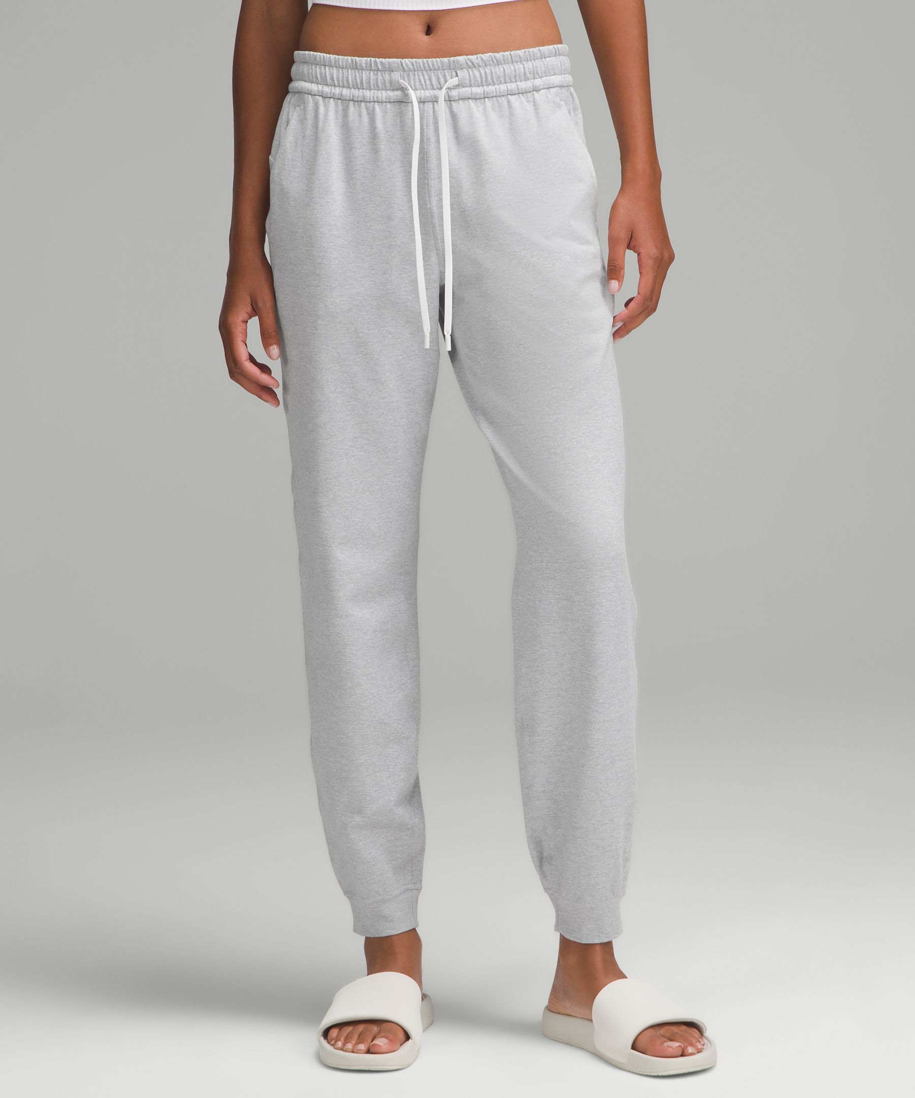 Soft Jersey Classic-Fit Mid-Rise Jogger - Grey