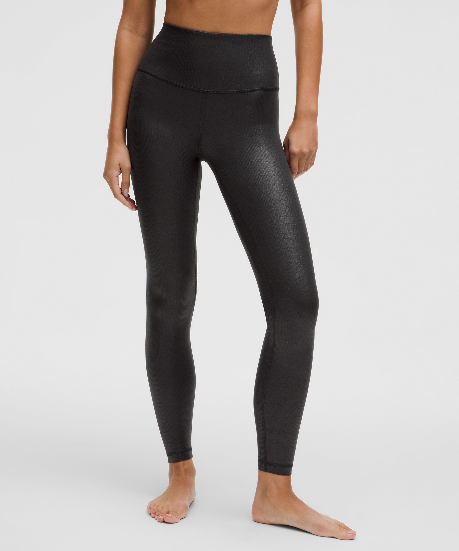 lululemon Align™ High-Rise Ribbed Pant 28" Shine - Black