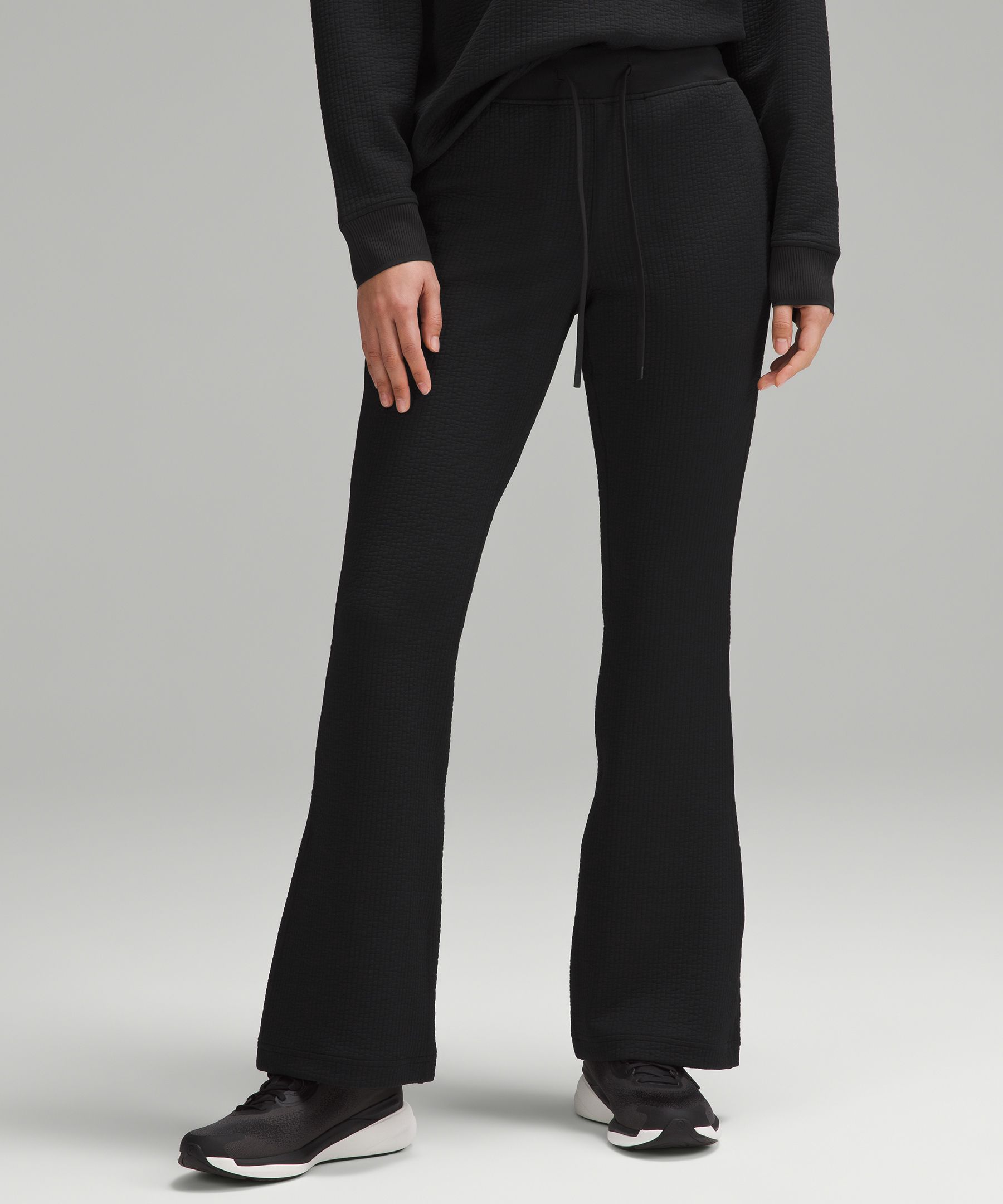 Textured High-Rise Flared Track Pant 30