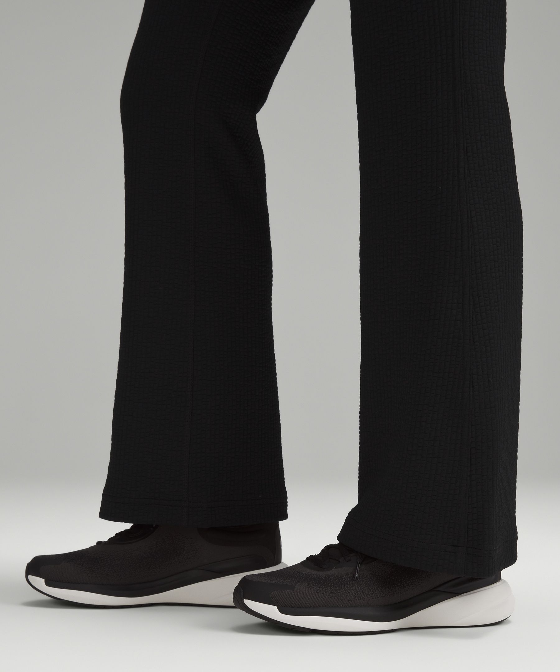 Textured High-Rise Flared Track Pant 30