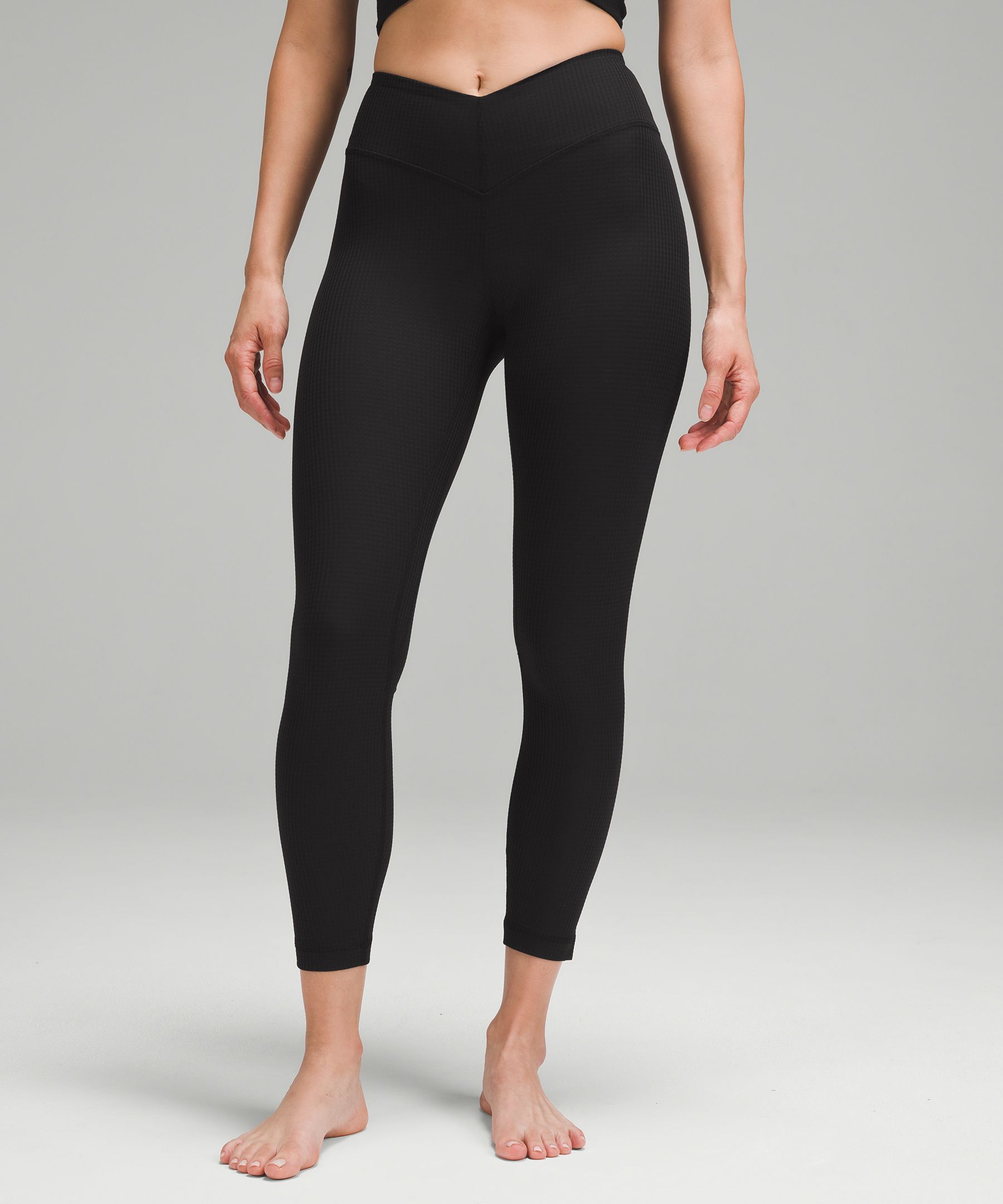 V-Waist Yoga Tight 24 *Grid Texture *Asia Fit