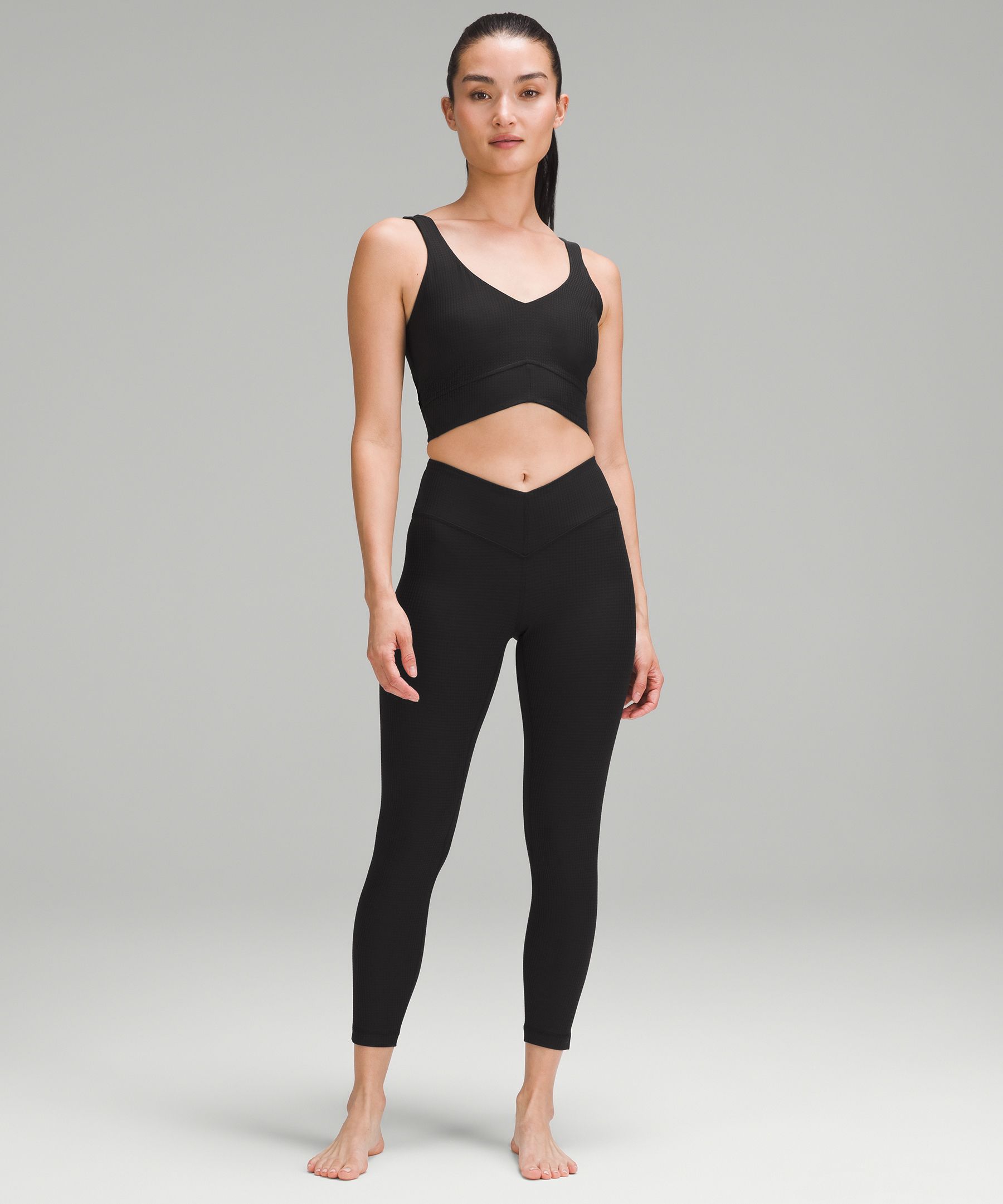 V-Waist Yoga Tight 24 *Grid Texture *Asia Fit