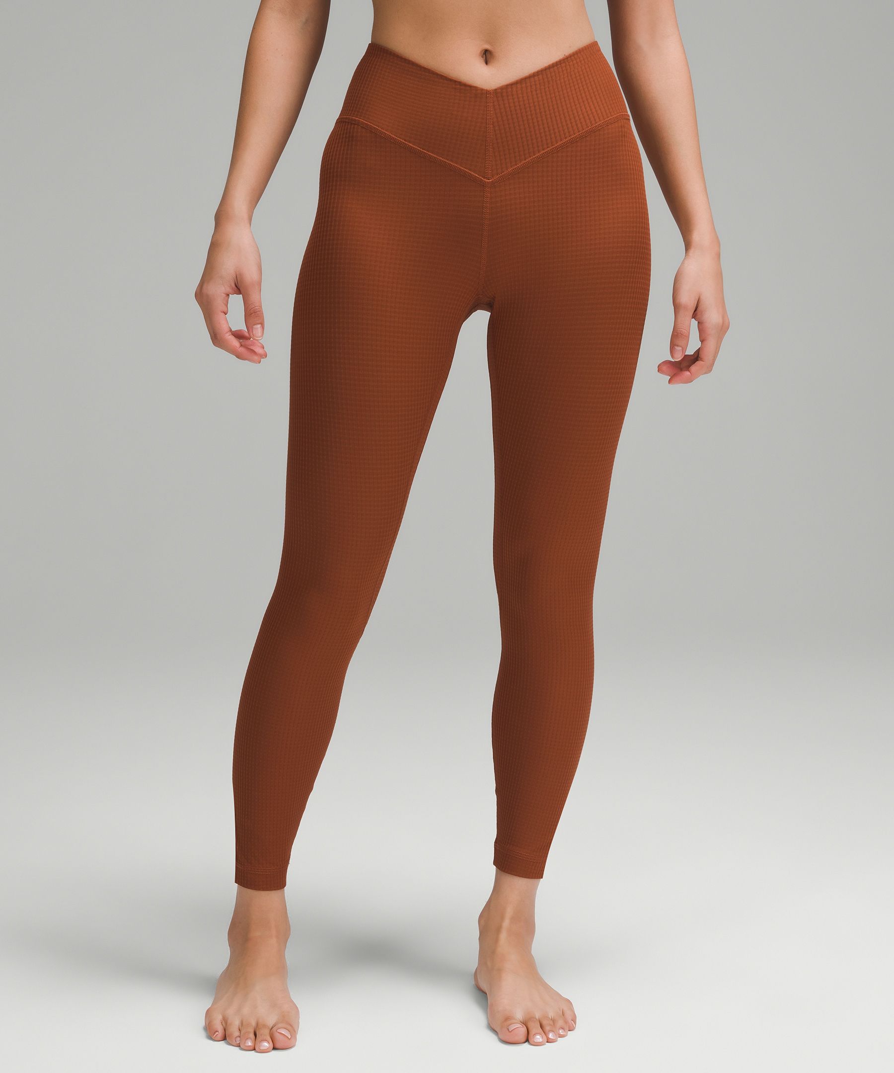 V-Waist Yoga Tight 24 *Grid Texture *Asia Fit